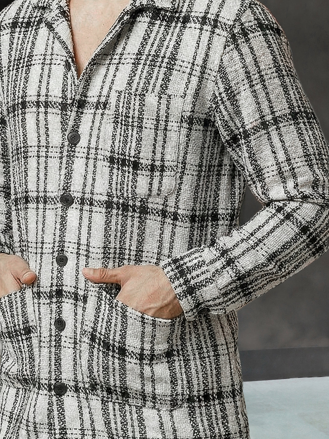 Dockside White Check Shacket