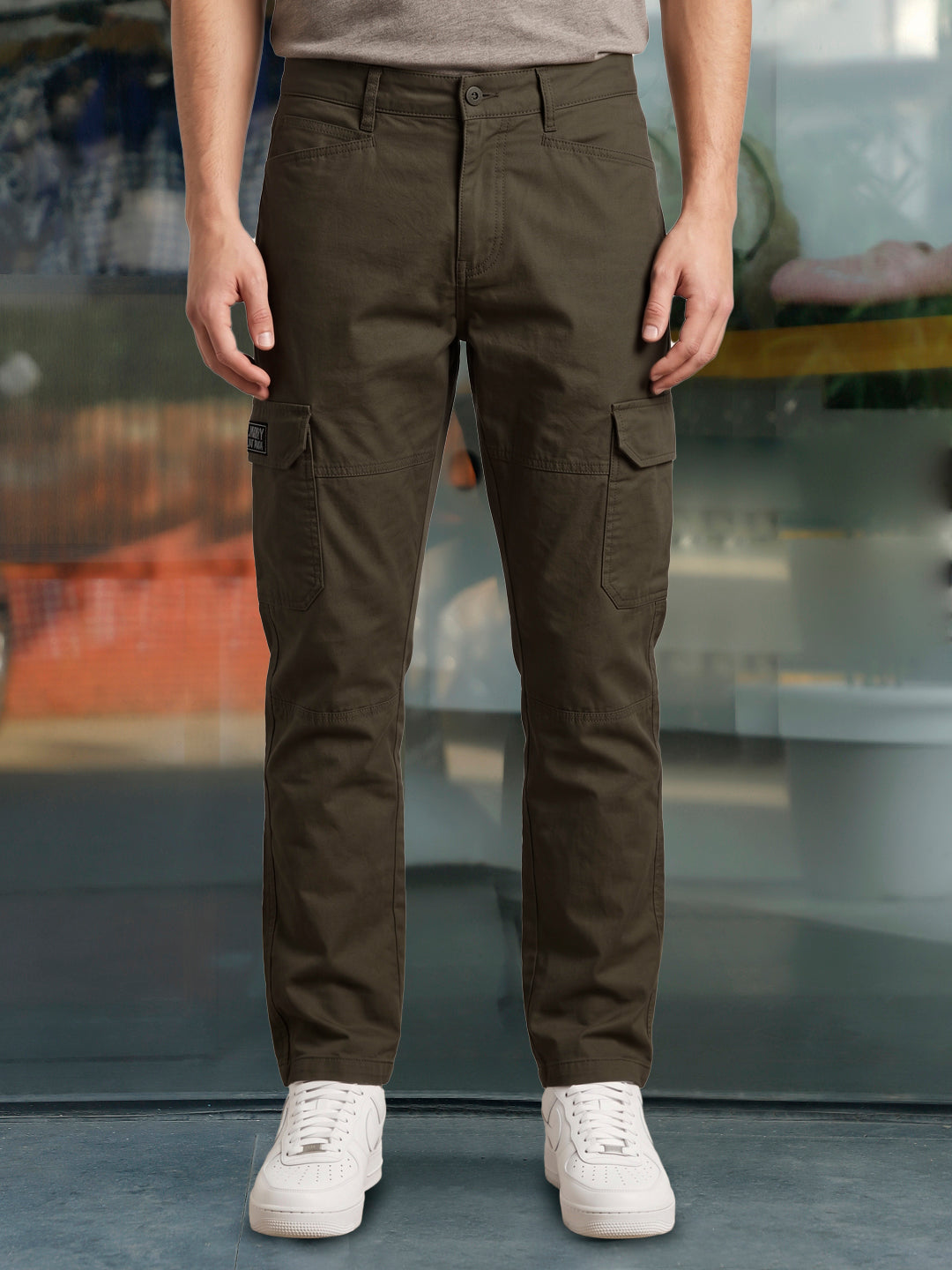 Harlow Hues Olive Cotton Cargo