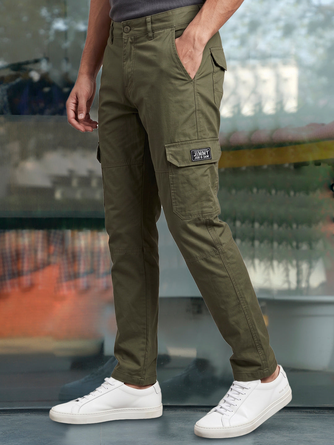 Harlow Hues Green Cotton Cargo