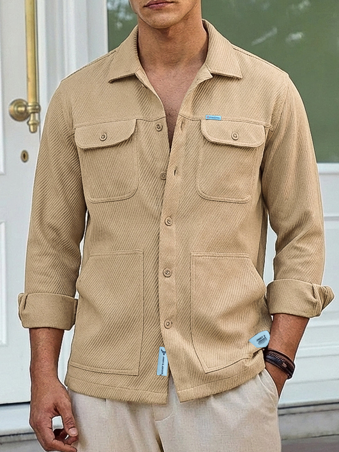 Earthcore Textured Beige Shacket