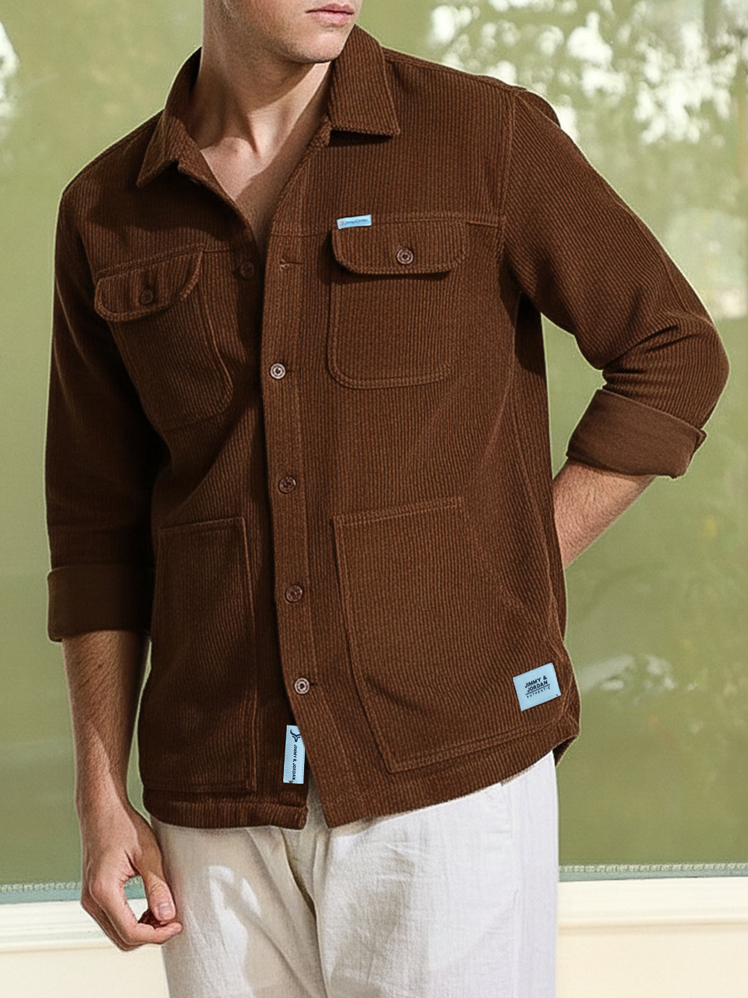 Earthcore Textured Brown Shacket