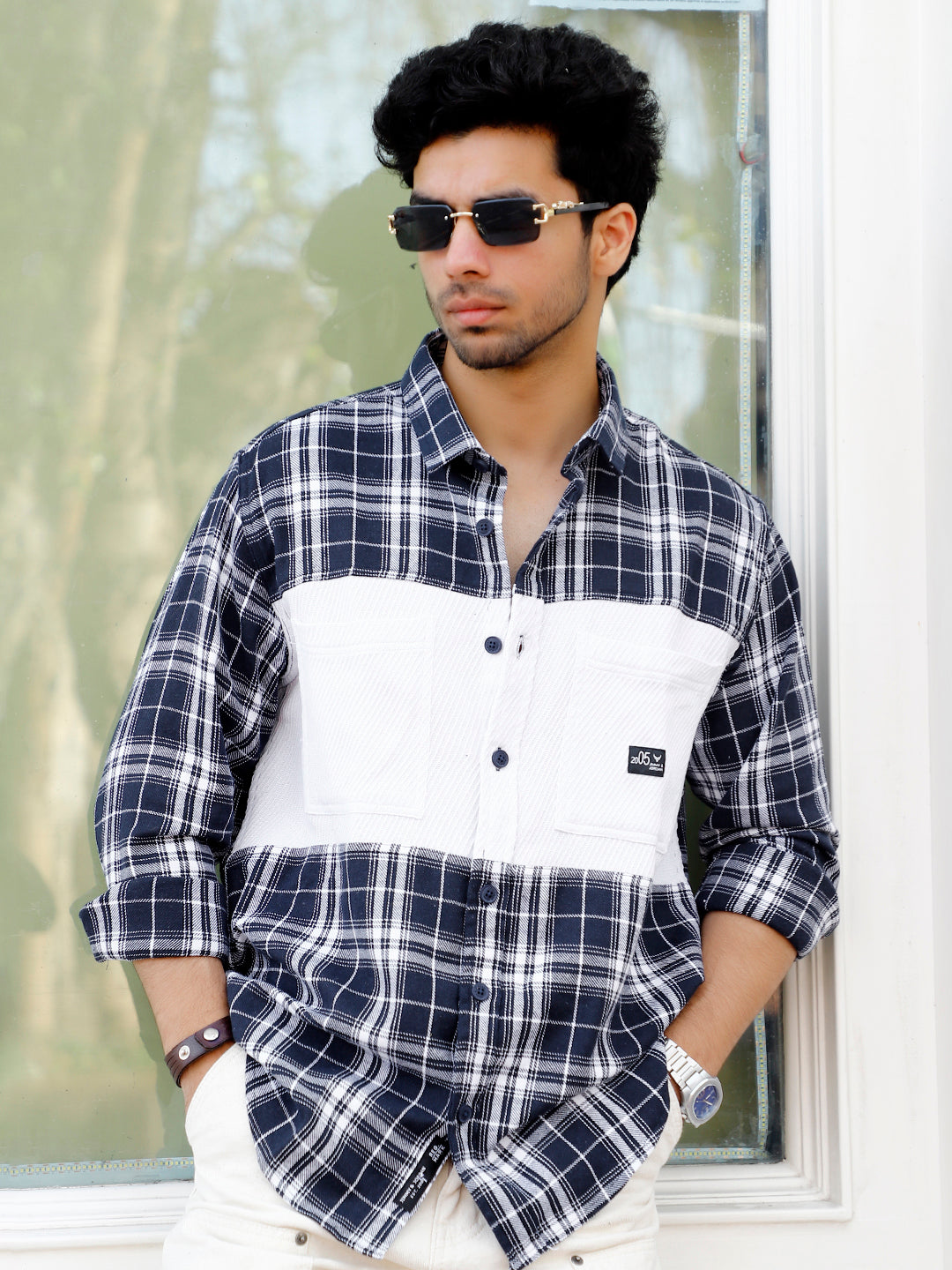 Thunderbird Spruce Blue Check Full Sleeve Shirt