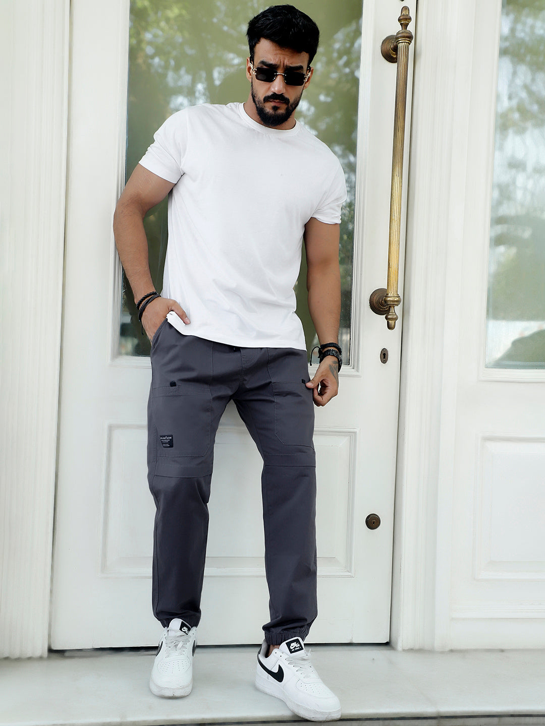 BareForm Dark Grey Cotton Cargo