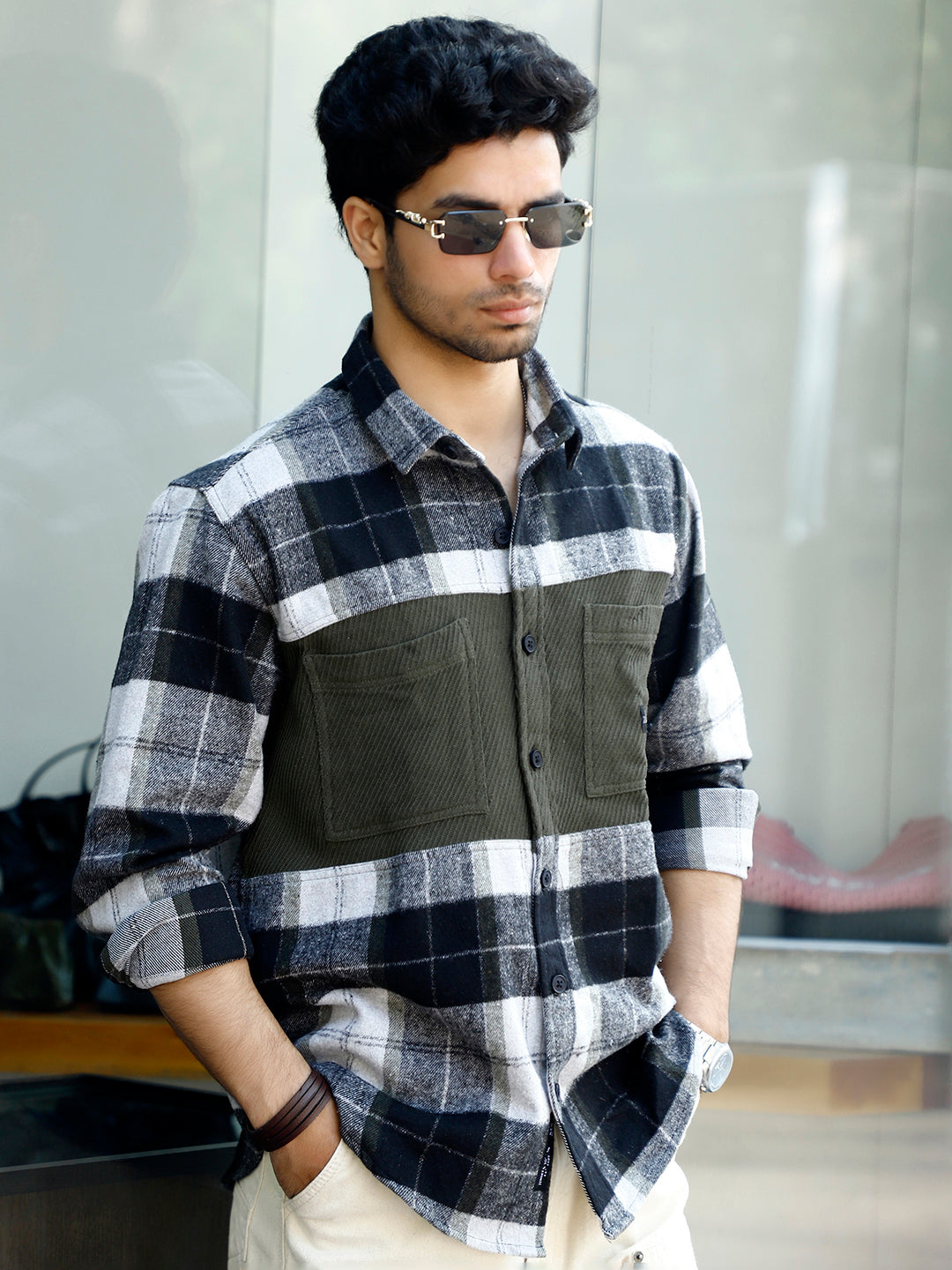 Thunderbird Basil Green Check Shirt