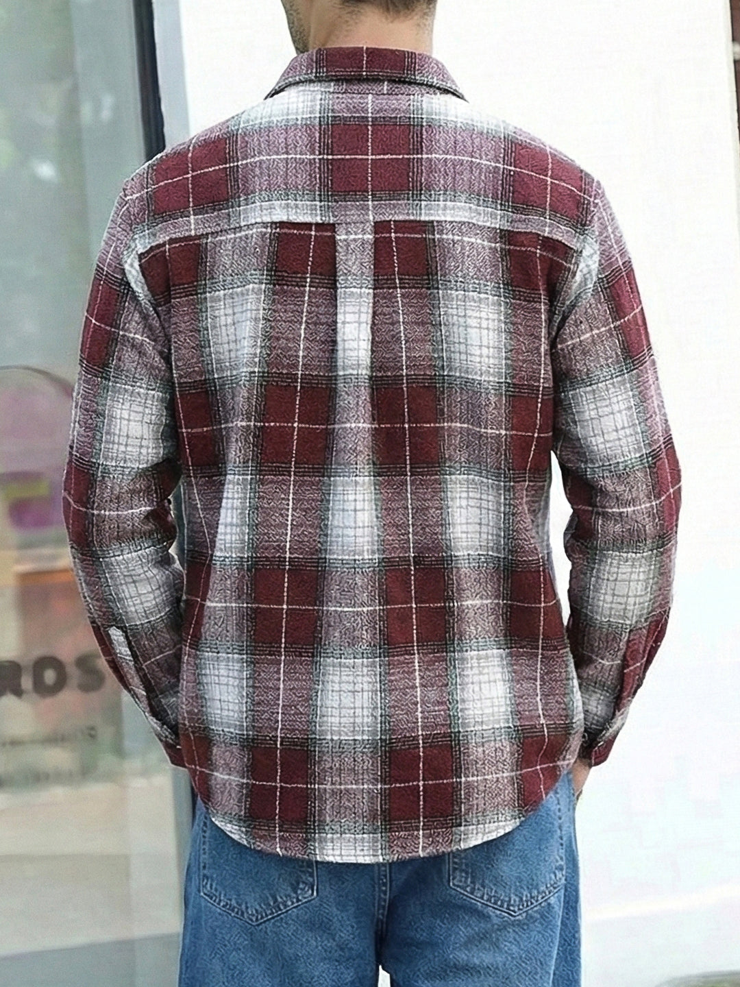 Fabric Theory Maroon Check Full Sleeve Shirt
