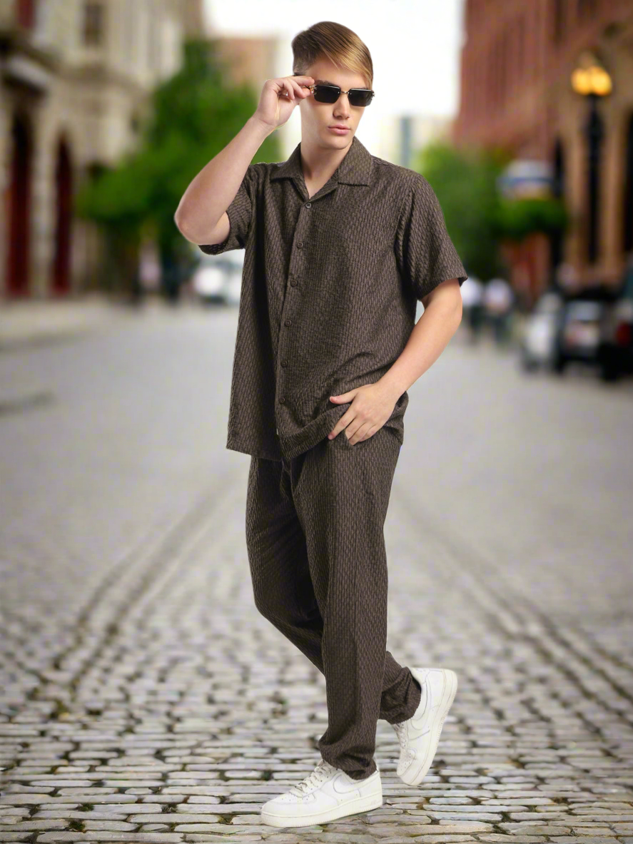 Zharvis Ringer Brown Co-Ord Set