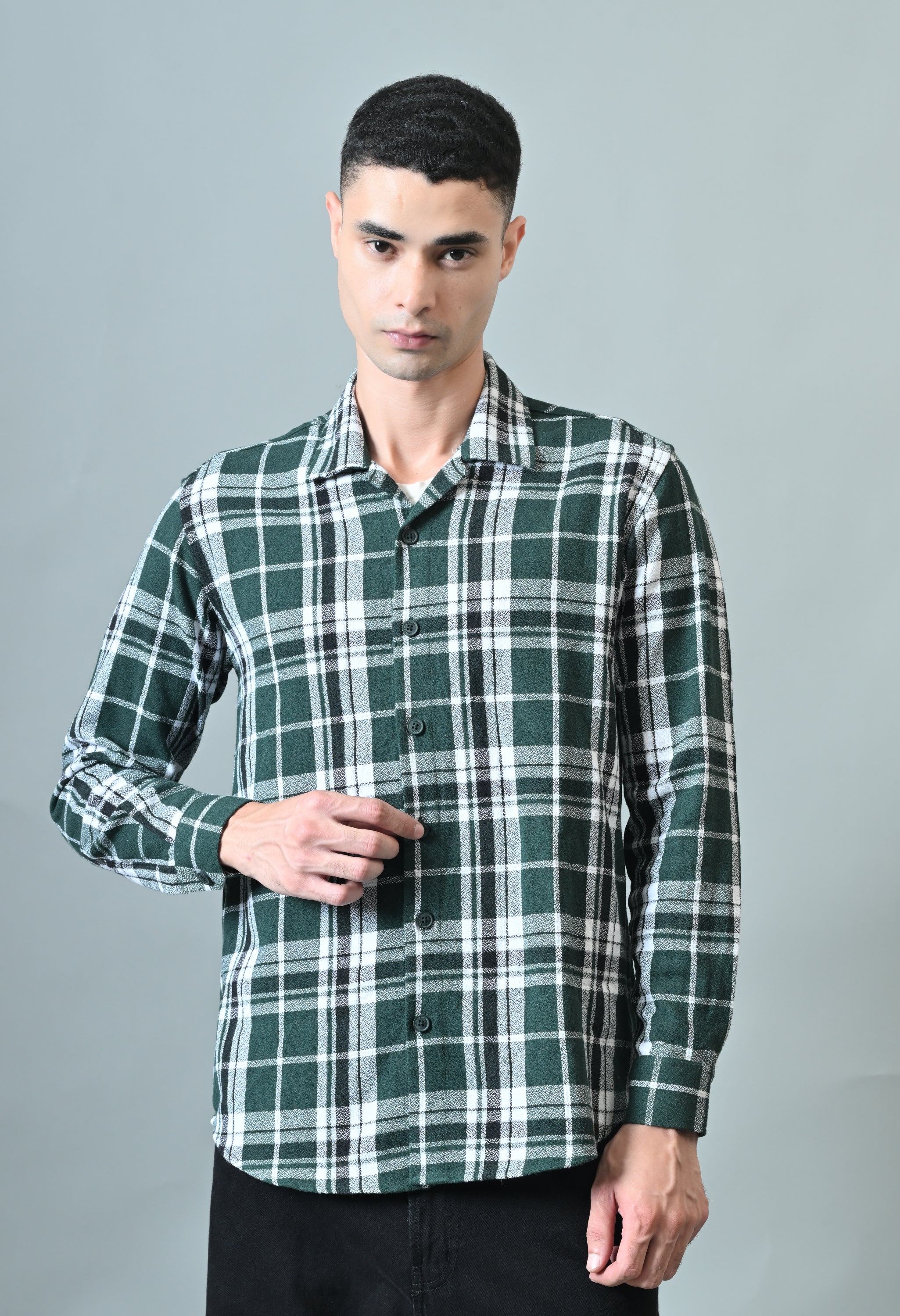 Bloom State Green Check Shirt