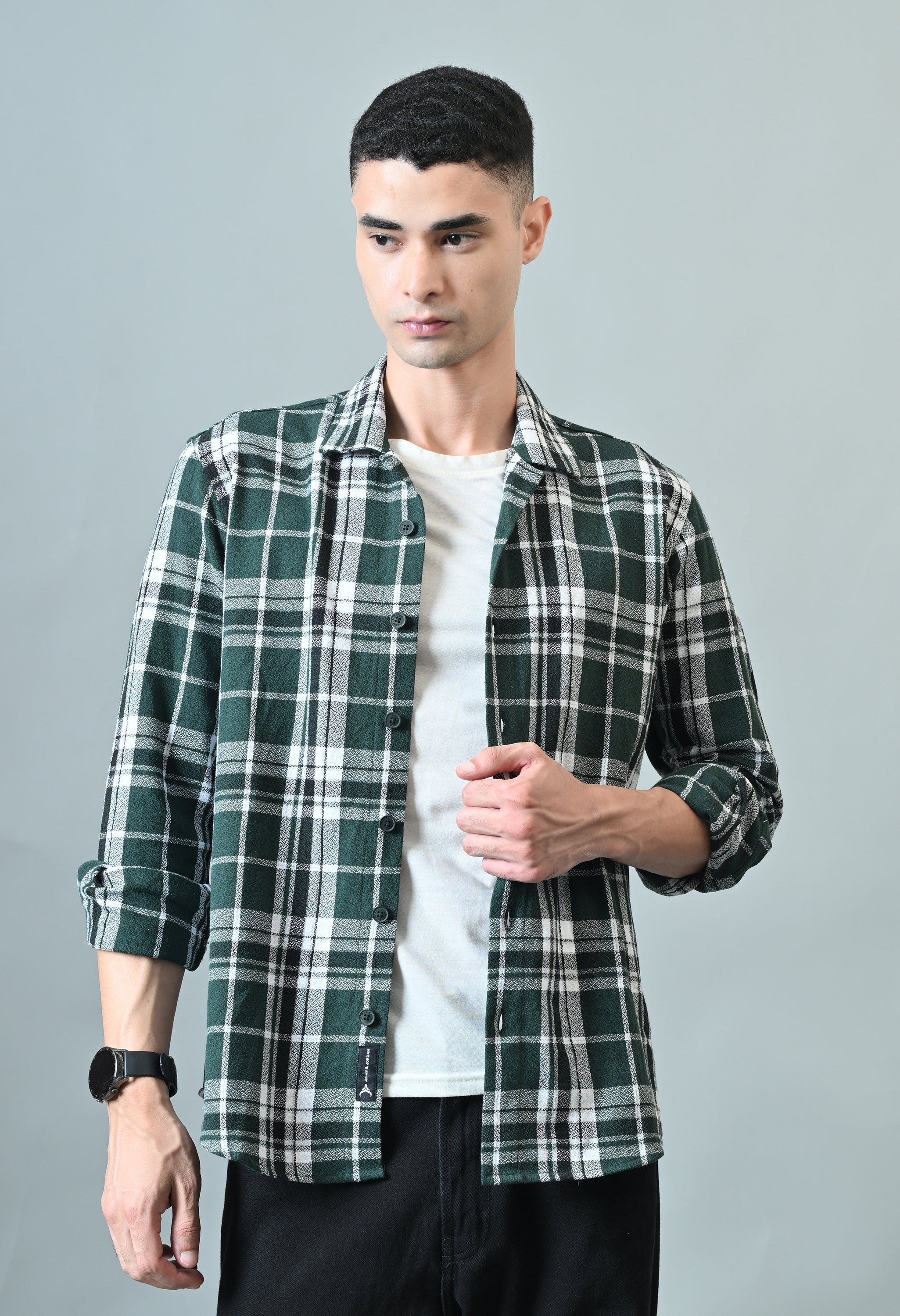 Bloom State Green Check Shirt