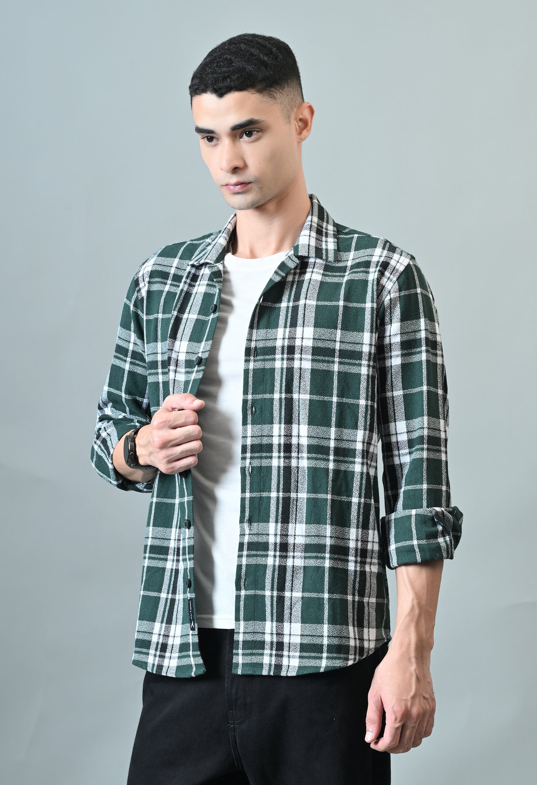 Bloom State Green Check Shirt