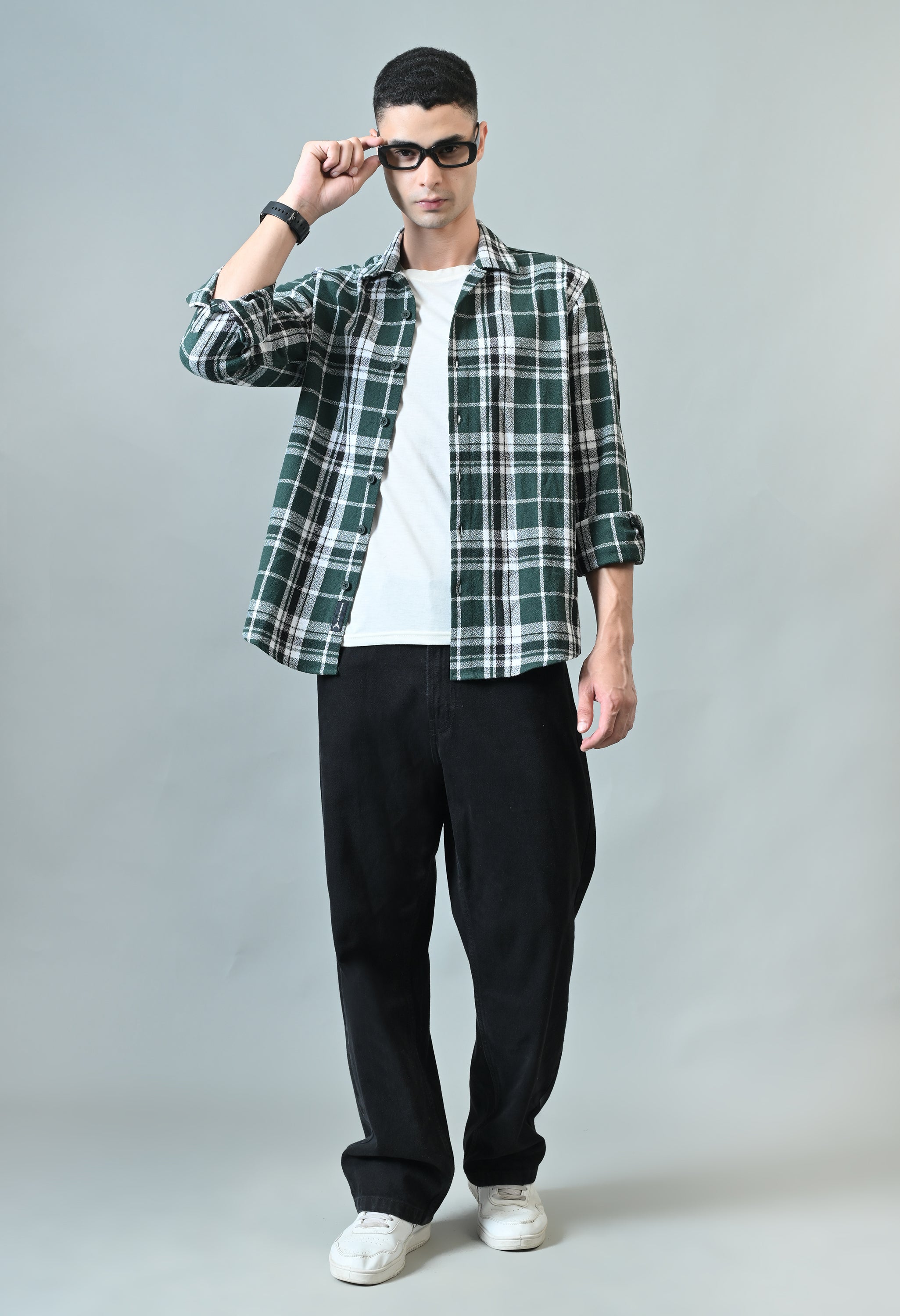 Bloom State Green Check Shirt