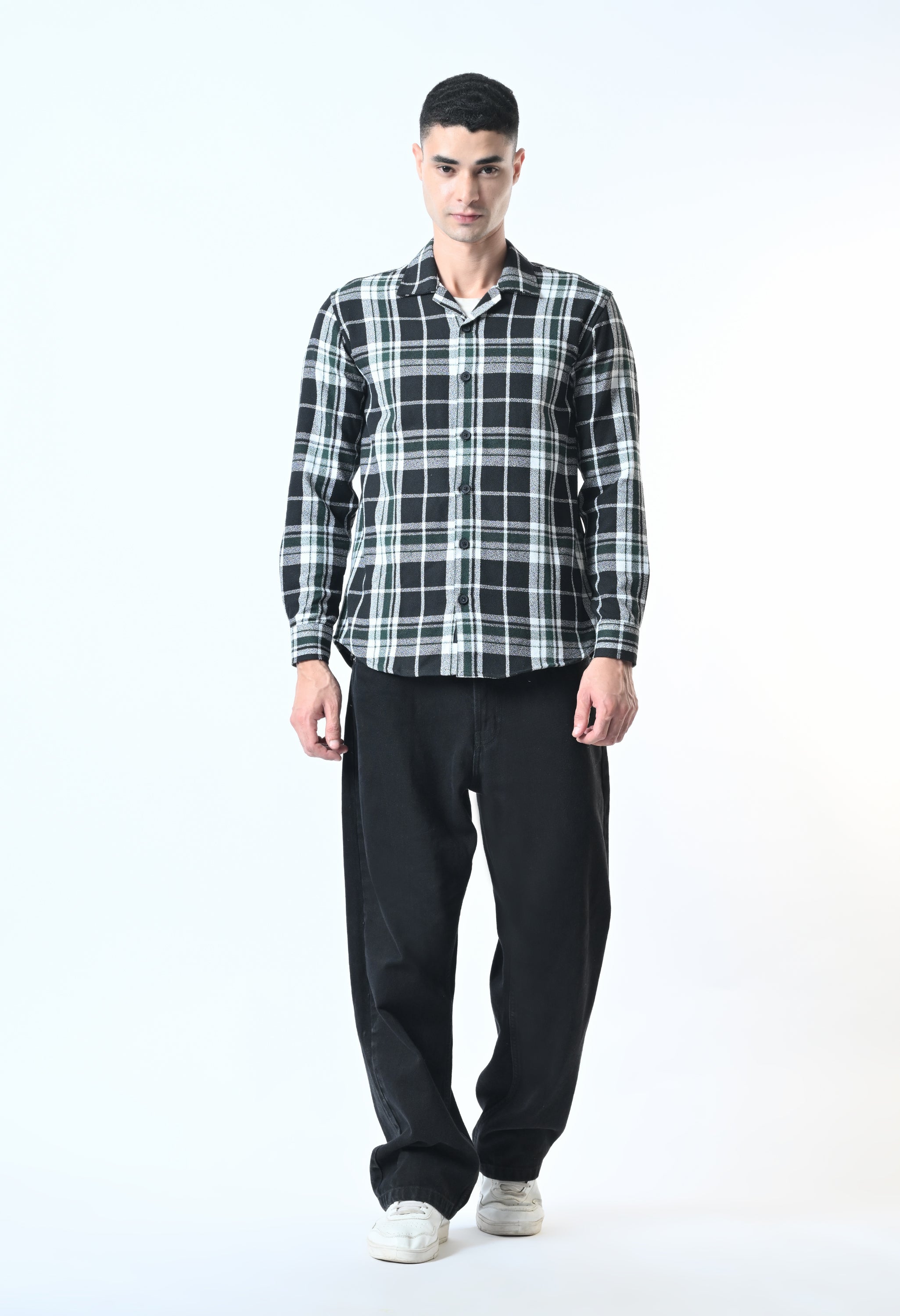 Bloom State Dark Green Check Shirt