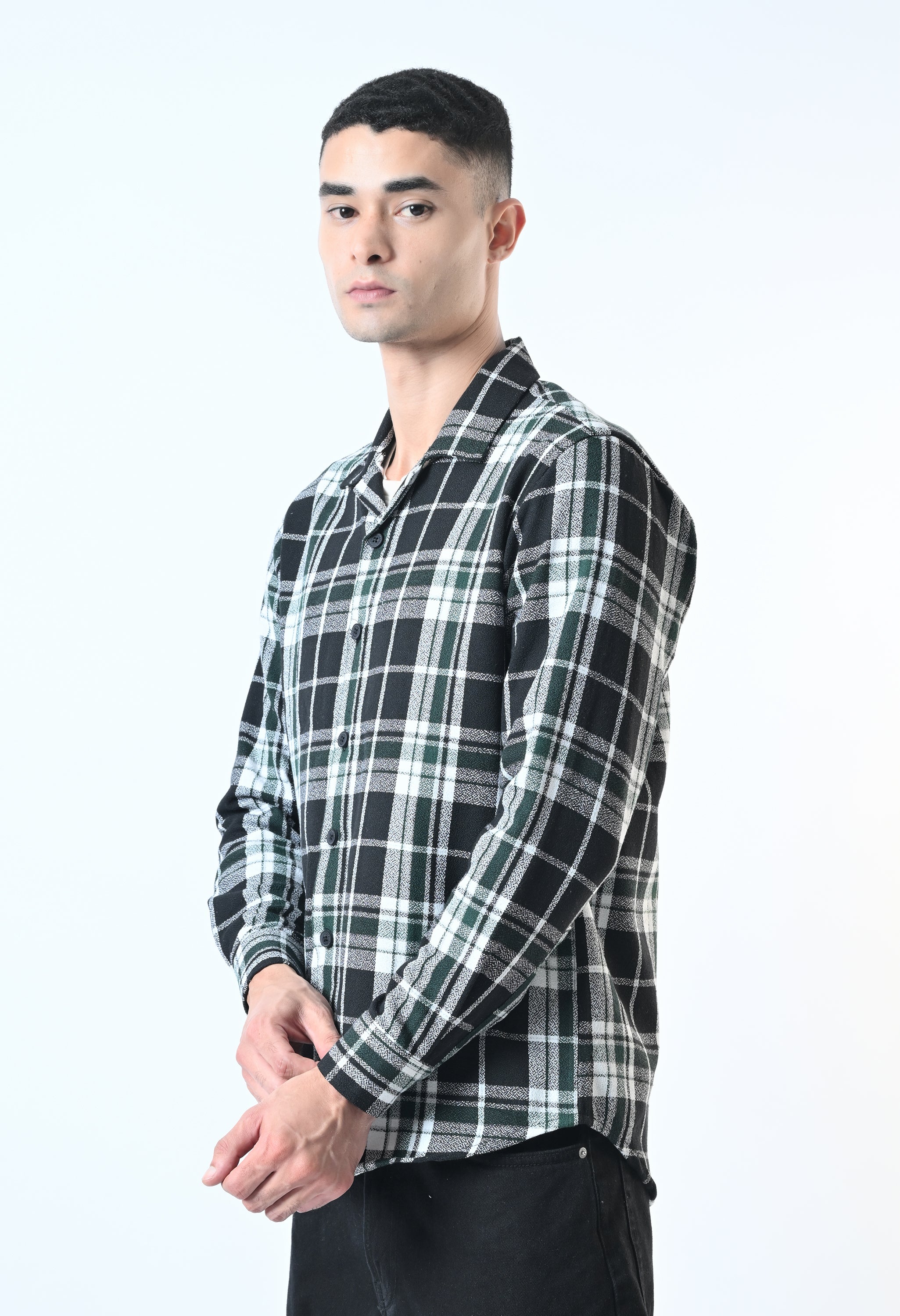 Bloom State Dark Green Check Shirt