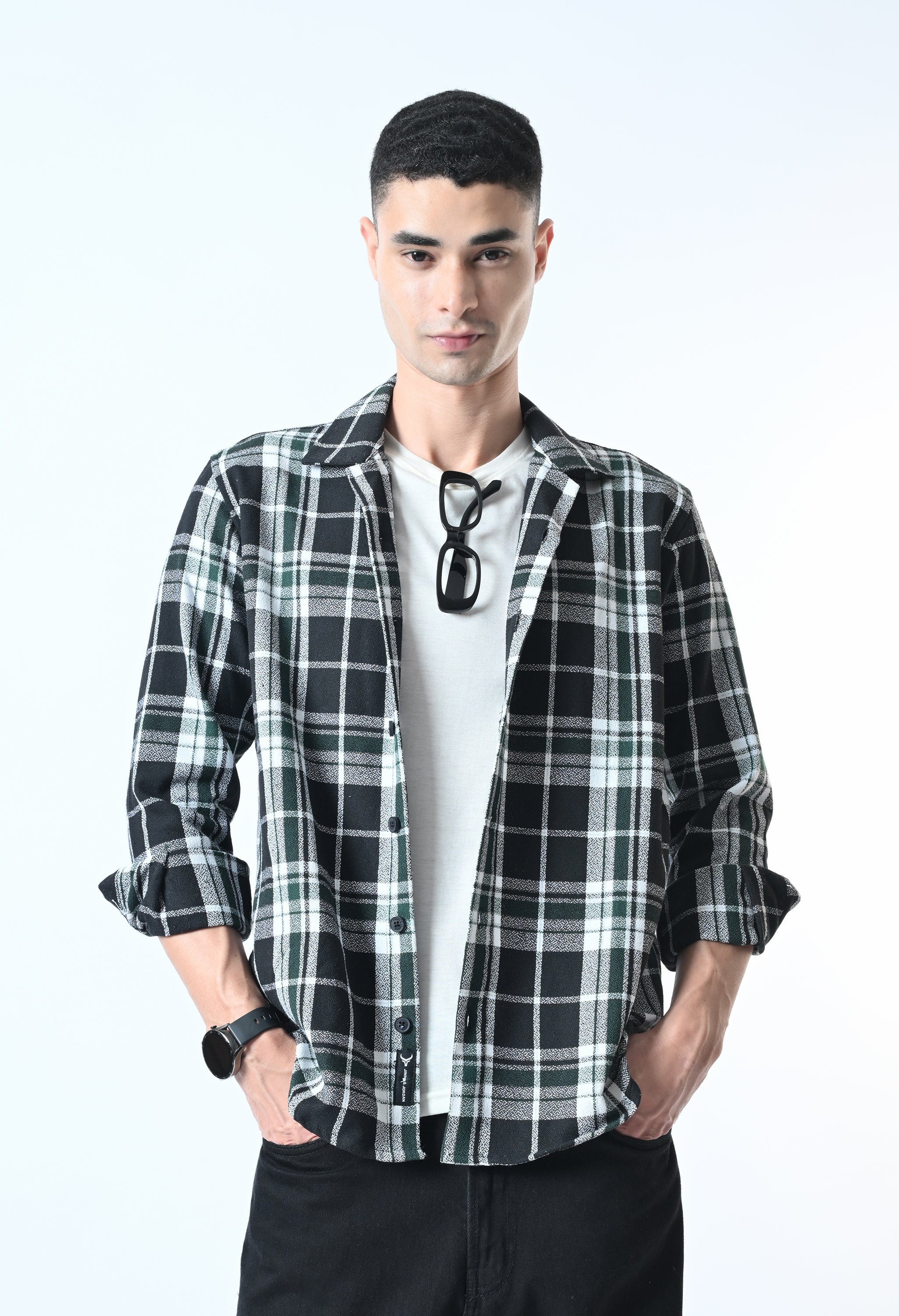 Bloom State Dark Green Check Shirt