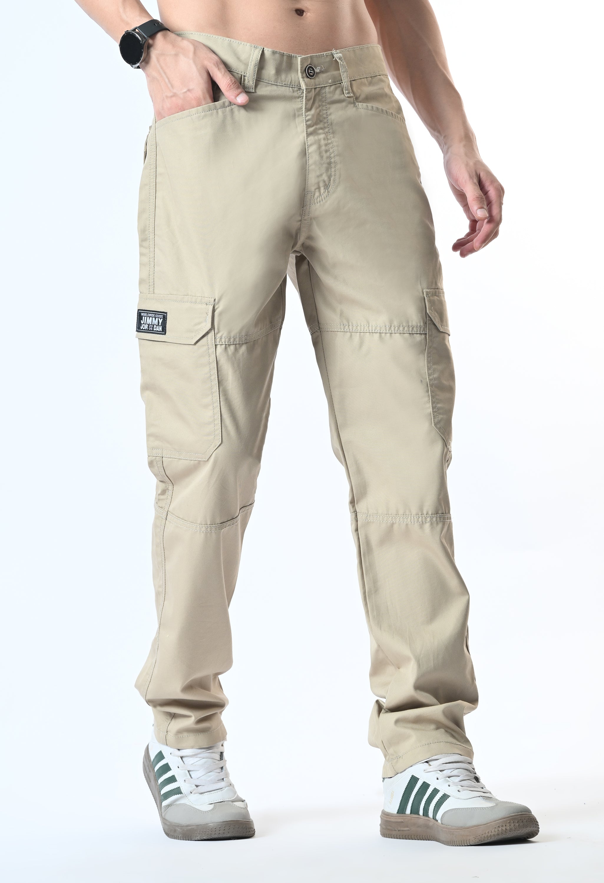 Harlow Hues Beige Cotton Cargo