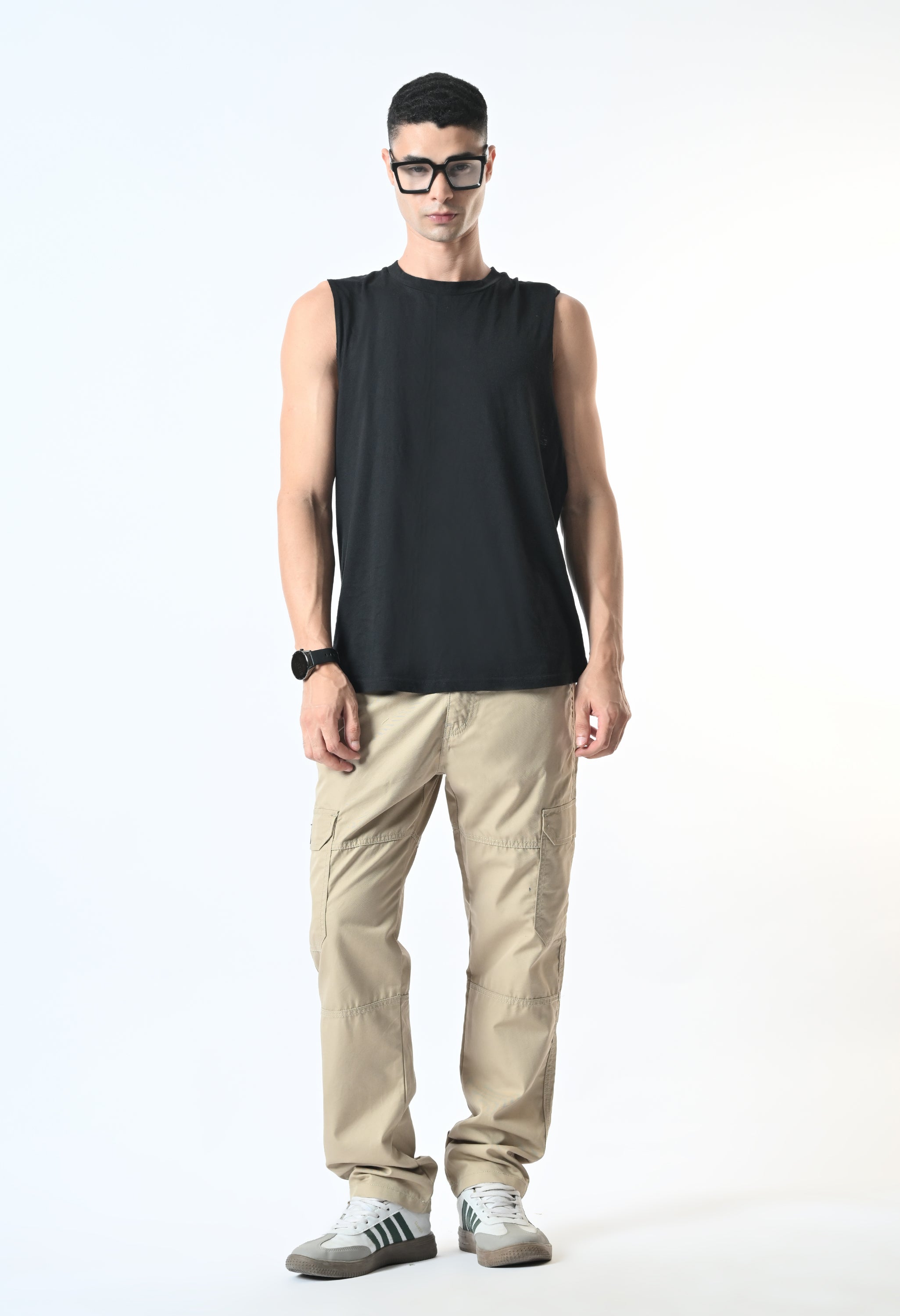 Harlow Hues Beige Cotton Cargo