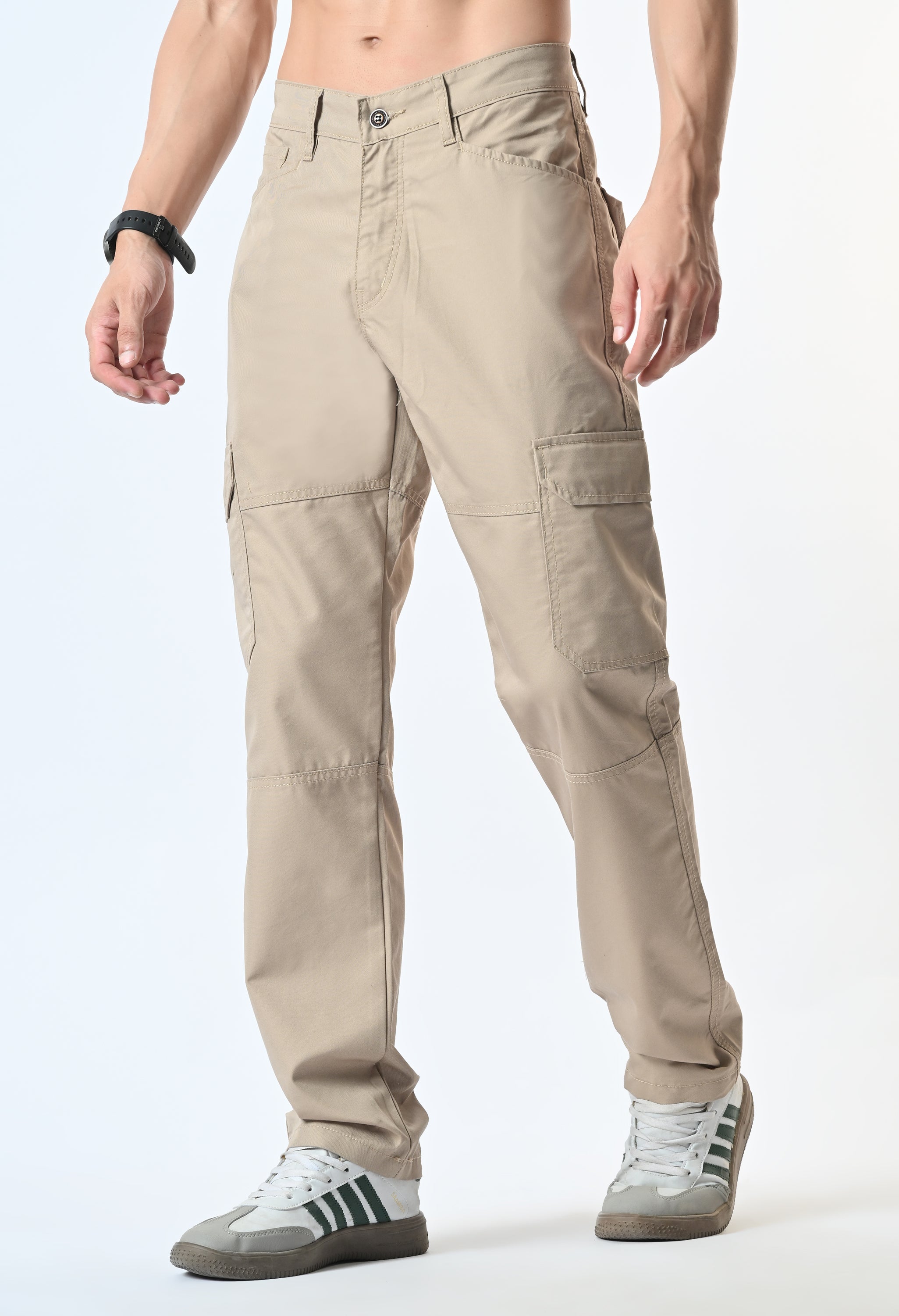 Harlow Hues Tan Cotton Cargo