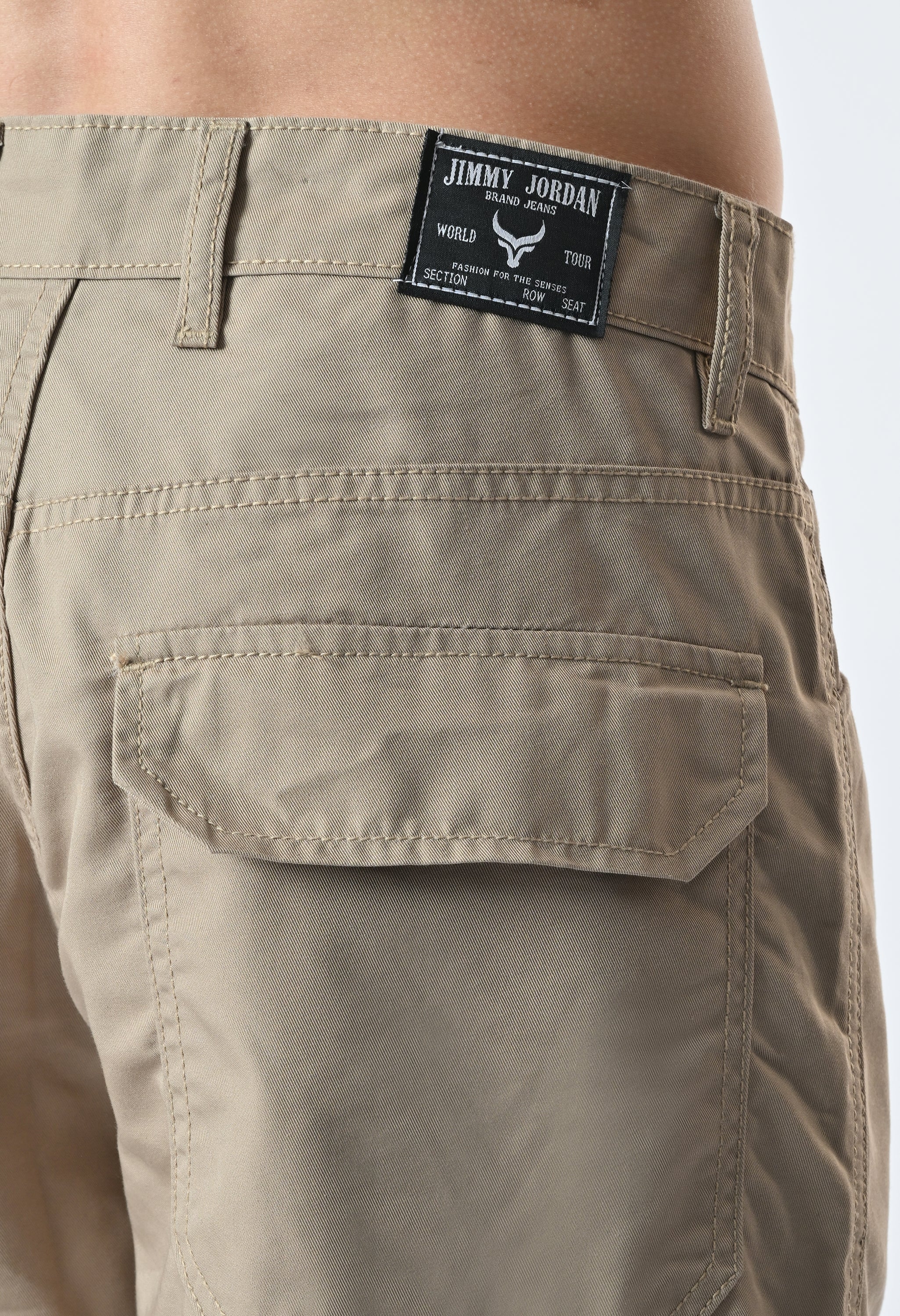Harlow Hues Tan Cotton Cargo