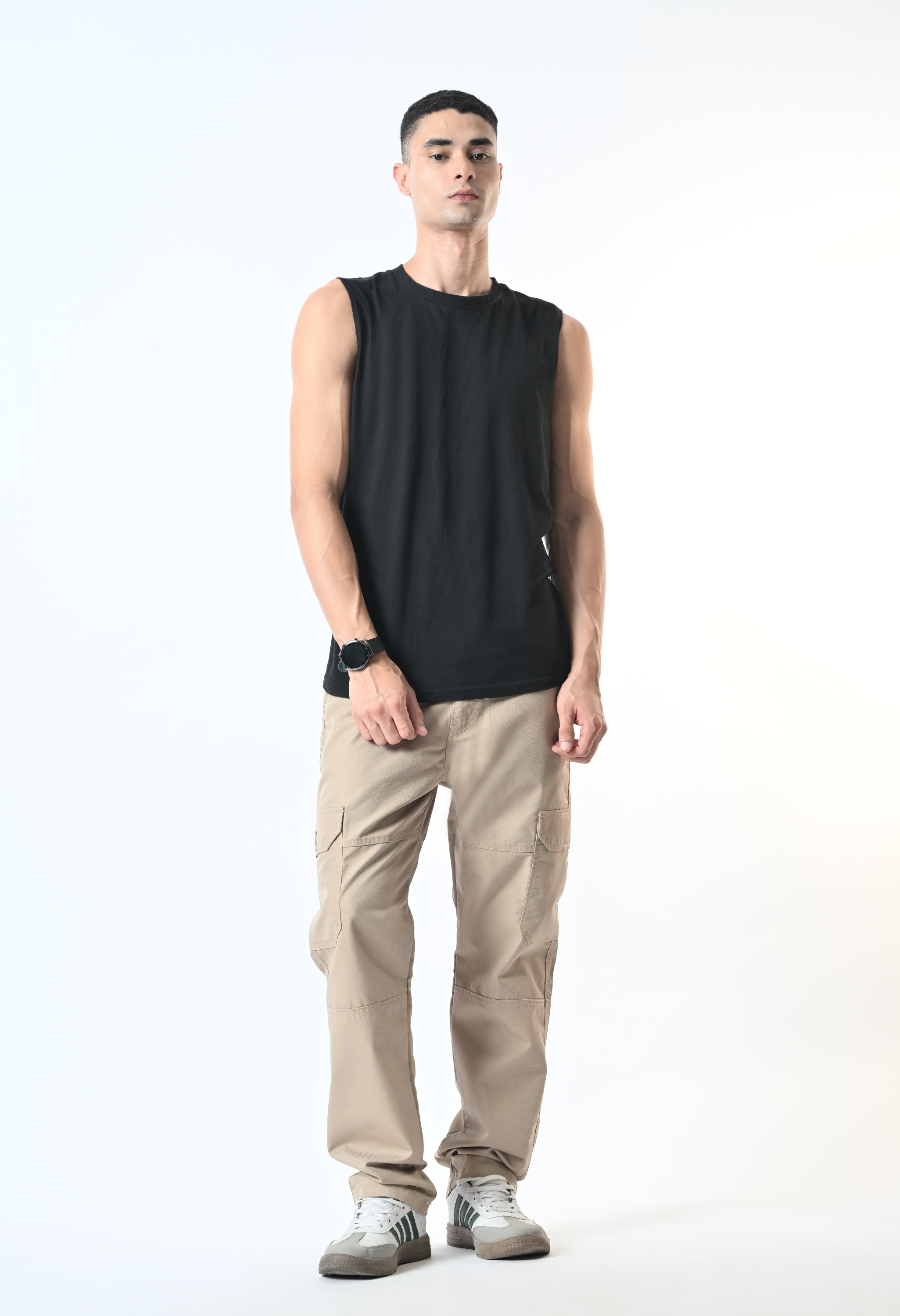 Harlow Hues Tan Cotton Cargo
