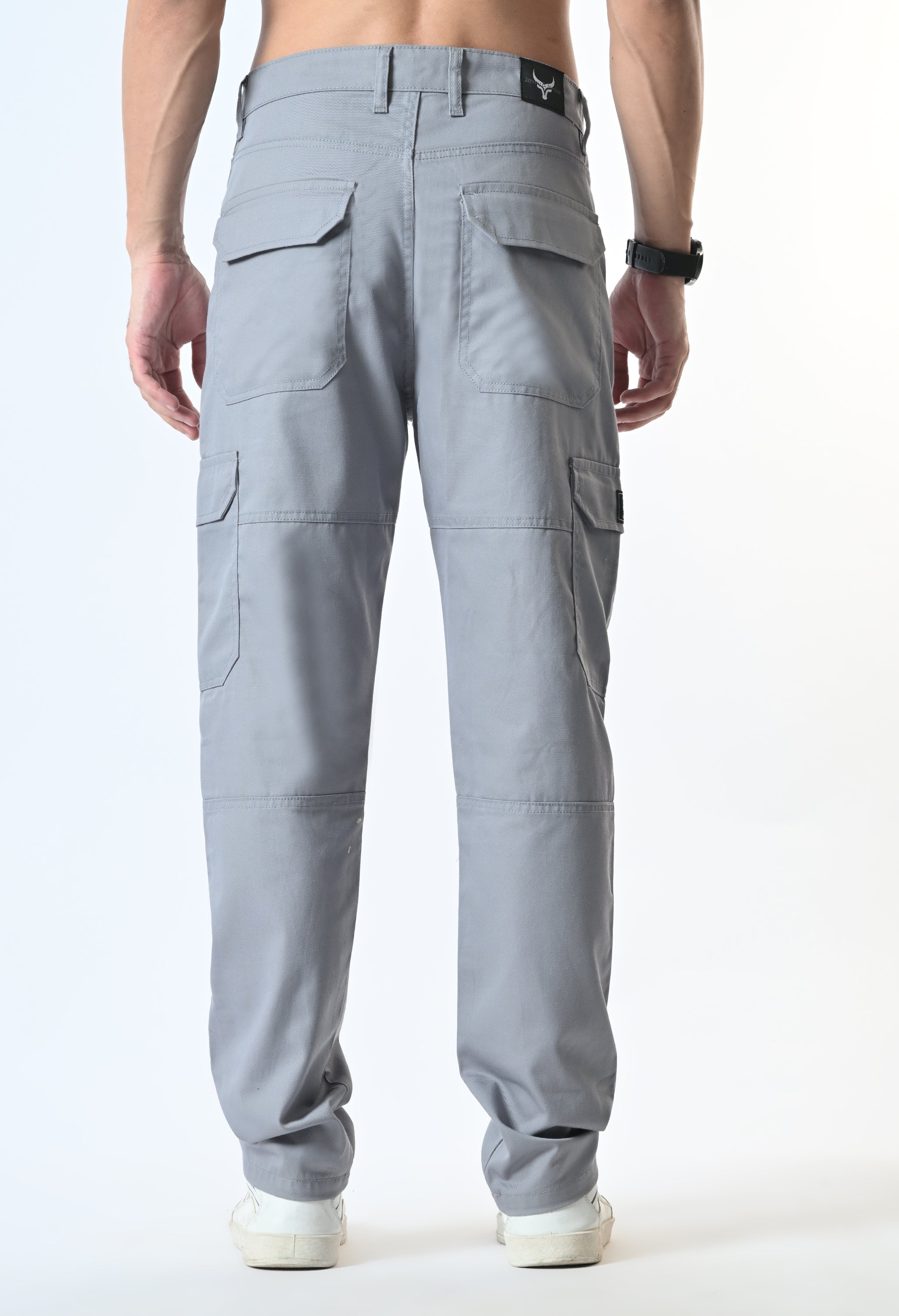 Harlow Hues Ash Grey Cotton Cargo
