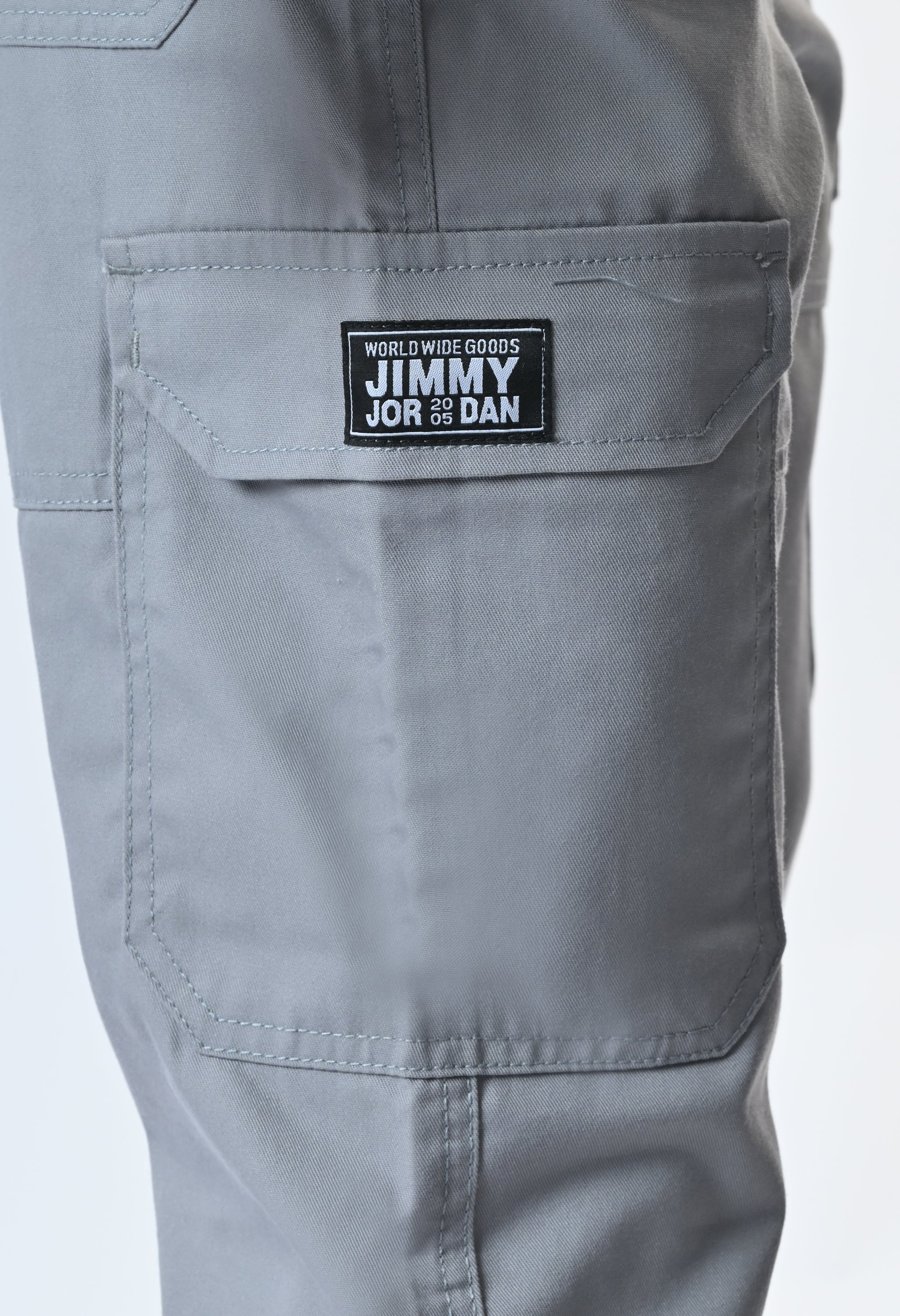 Harlow Hues Ash Grey Cotton Cargo