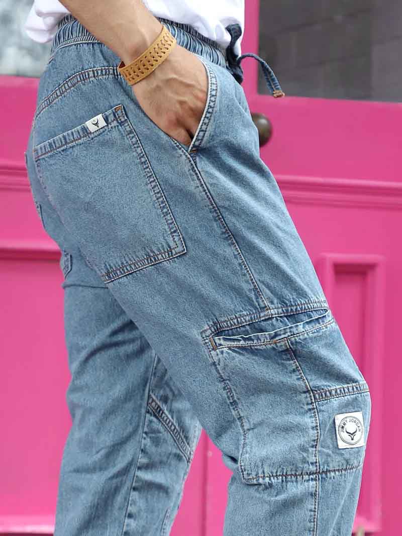Skyline Tint Light Blue Denim Joggers