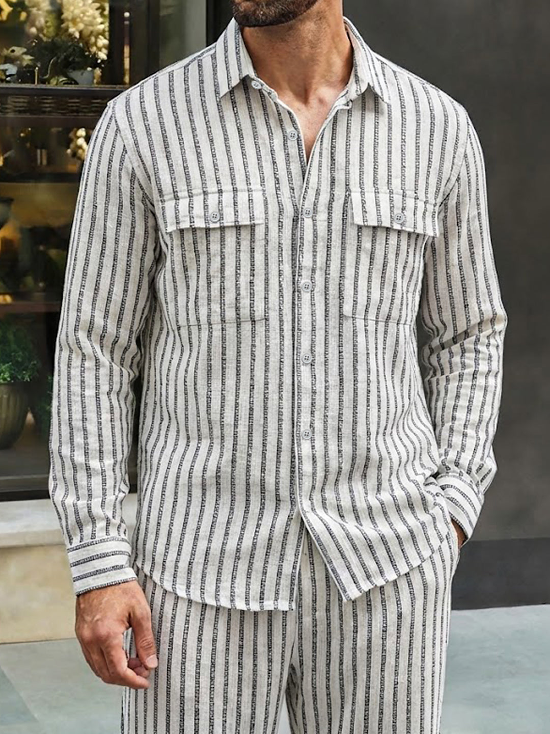 Rolls Rhythm White Stripe Co-Ord Set