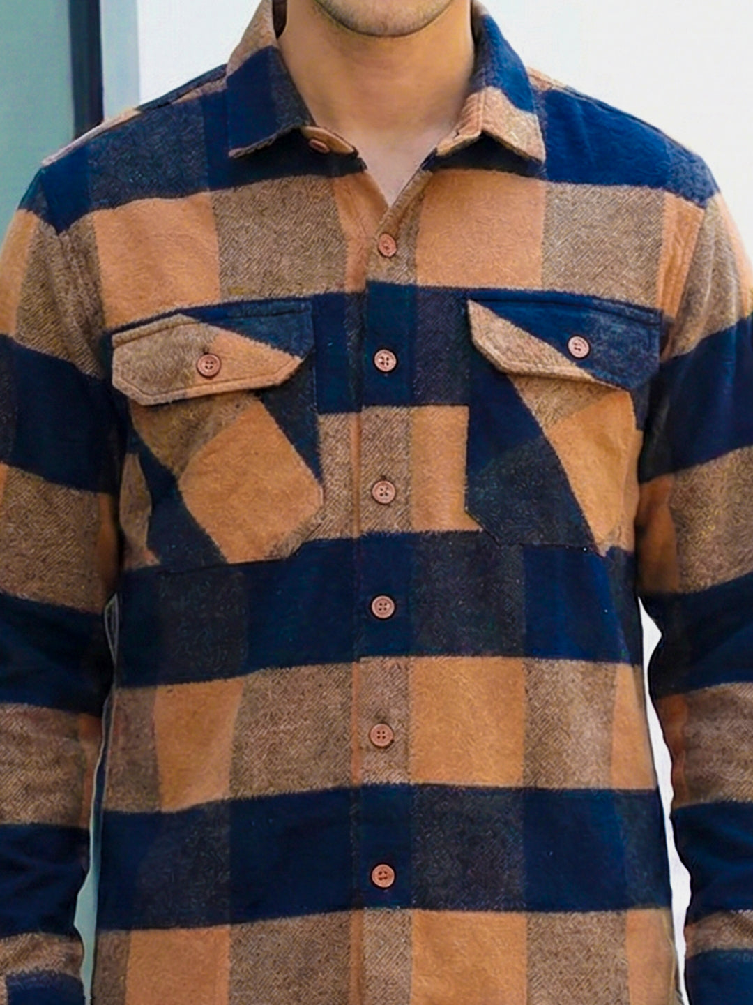 Frame Theory Rust Check Full Sleeve Shirt