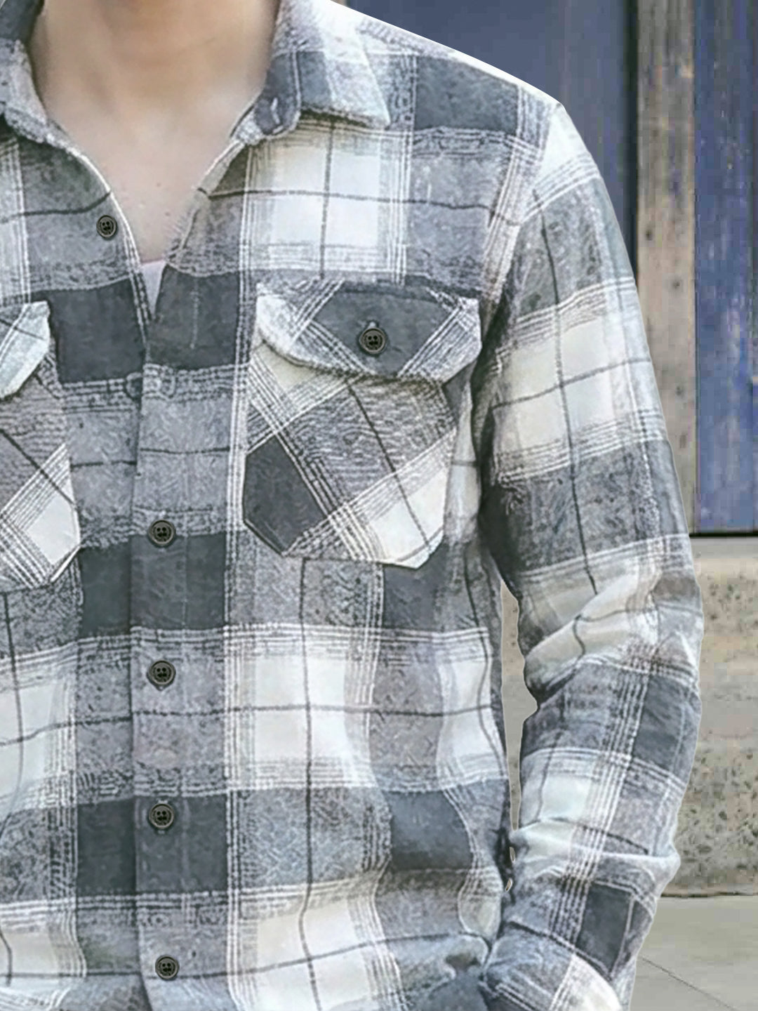 Daytona Dark Grey Check Full Sleeve Shirt