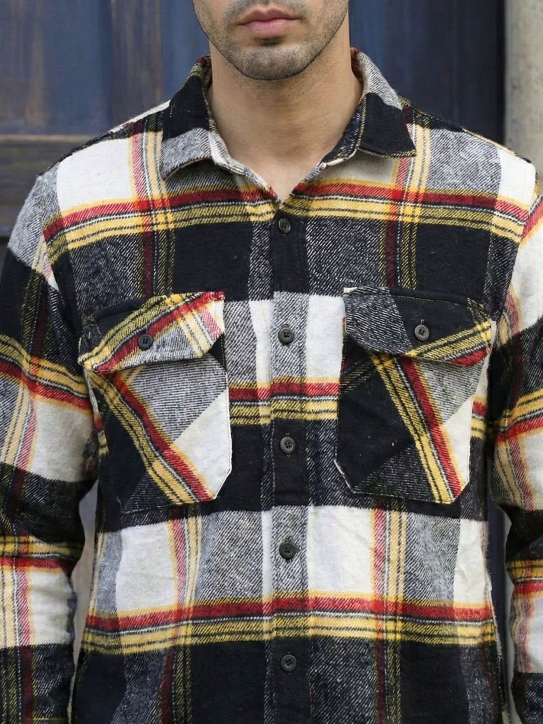 Frame Theory Black Check Full Sleeve Shirt