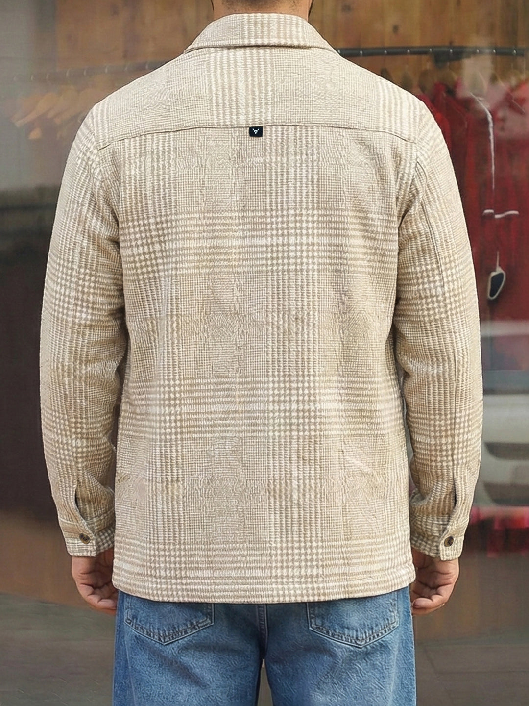 Core Atelier Beige Ribbed Shacket