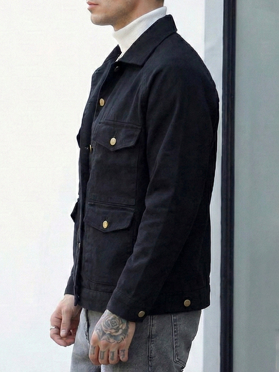 Prime Sculpt Black 4 Pocket Denim Jacket