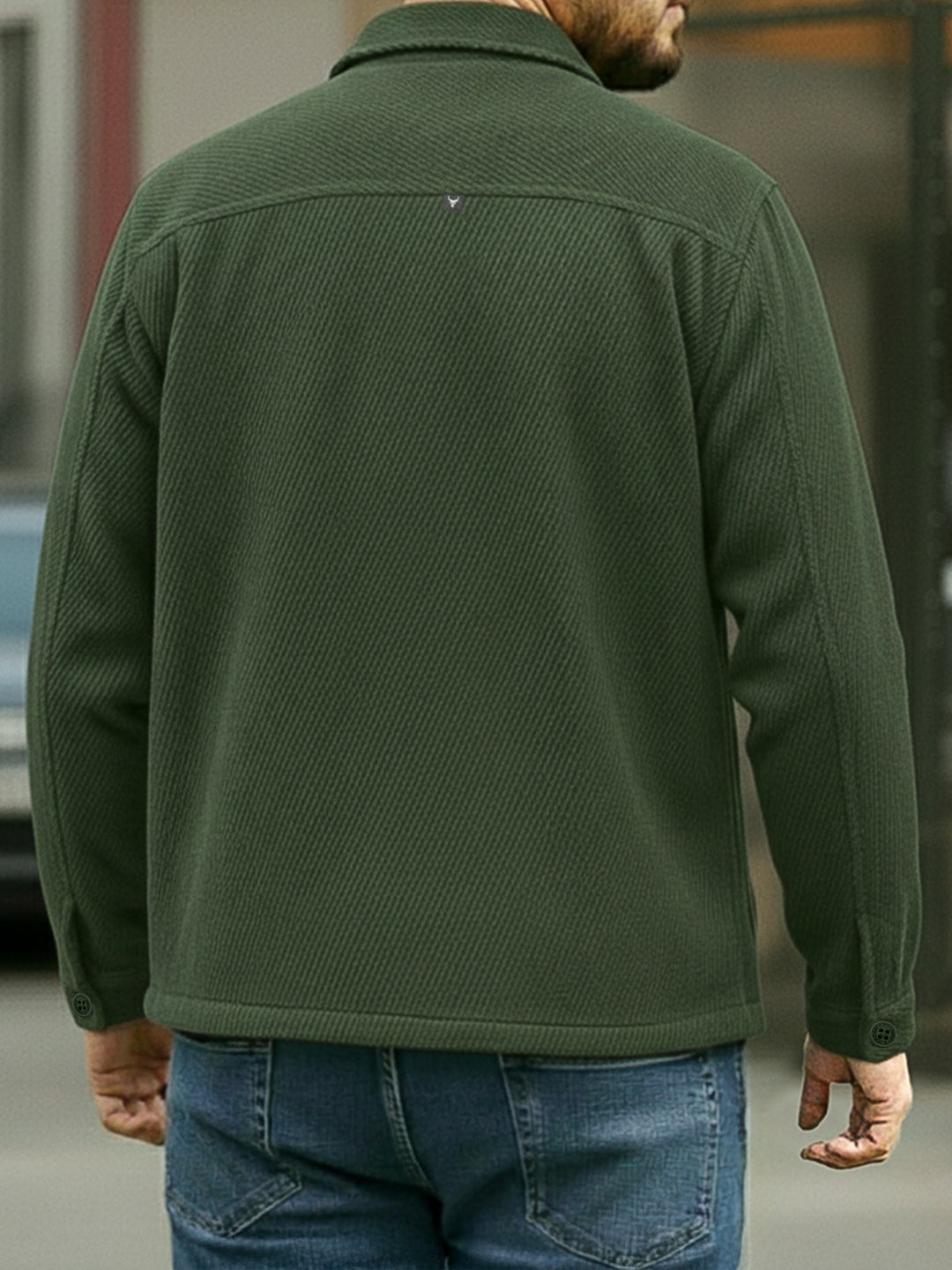 Sandstone Heritage Olive Ribbed Shacket