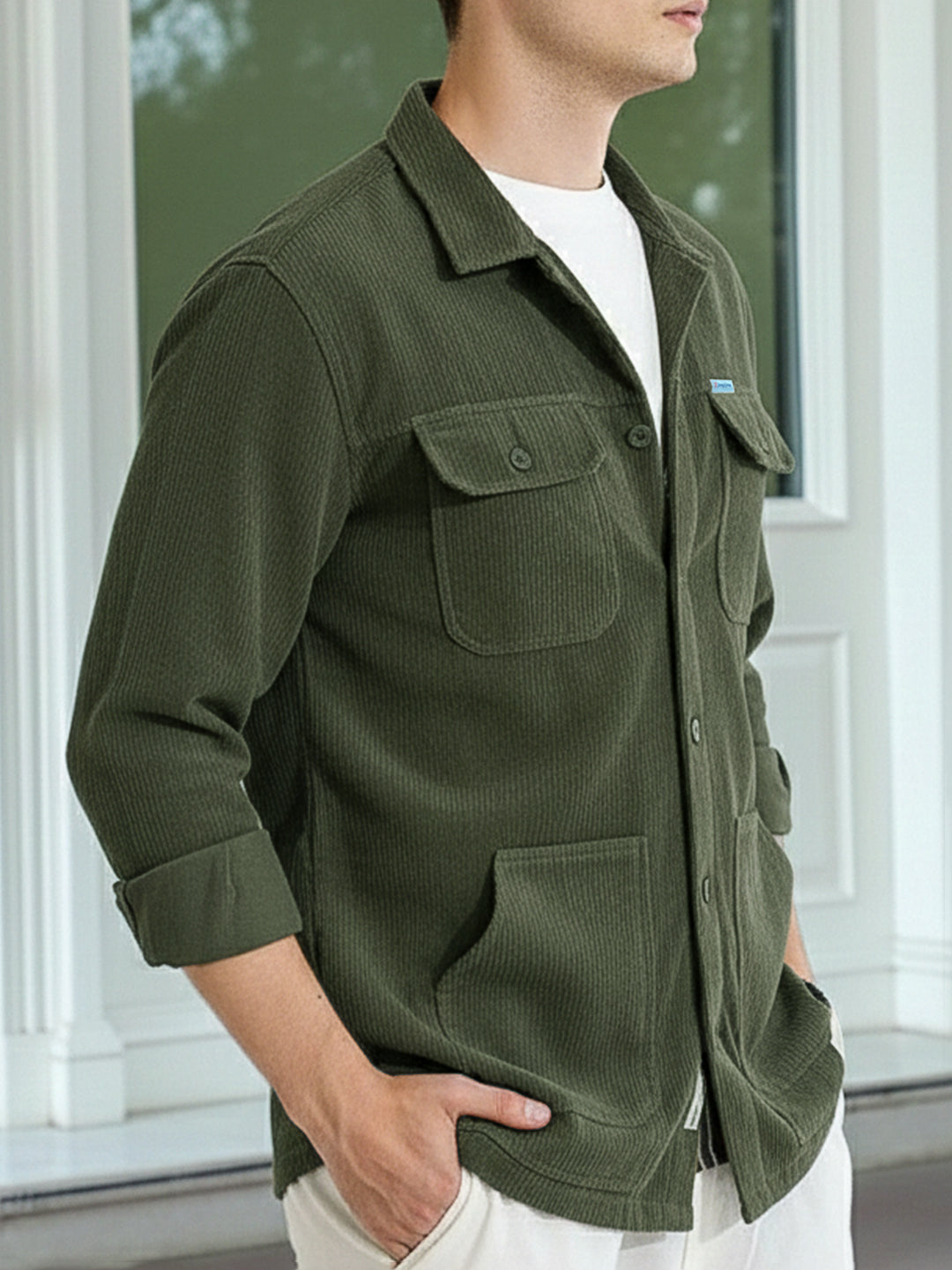 Earthcore Textured Olive Shacket
