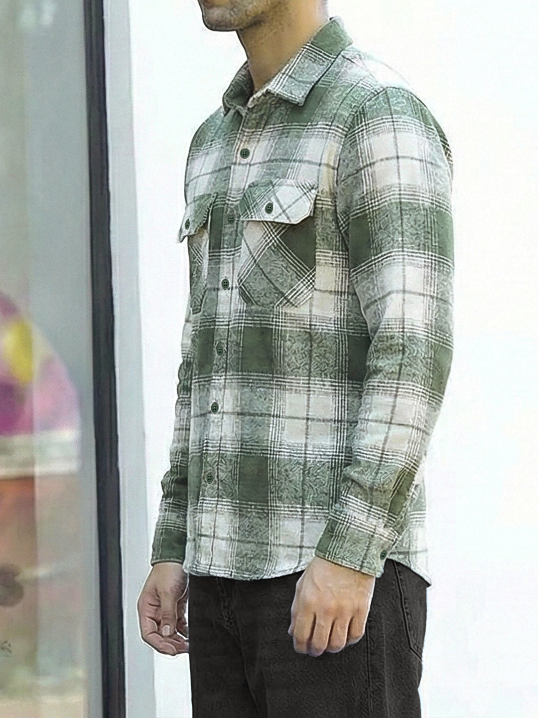 Daytona Olive Check Full Sleeve Shirt