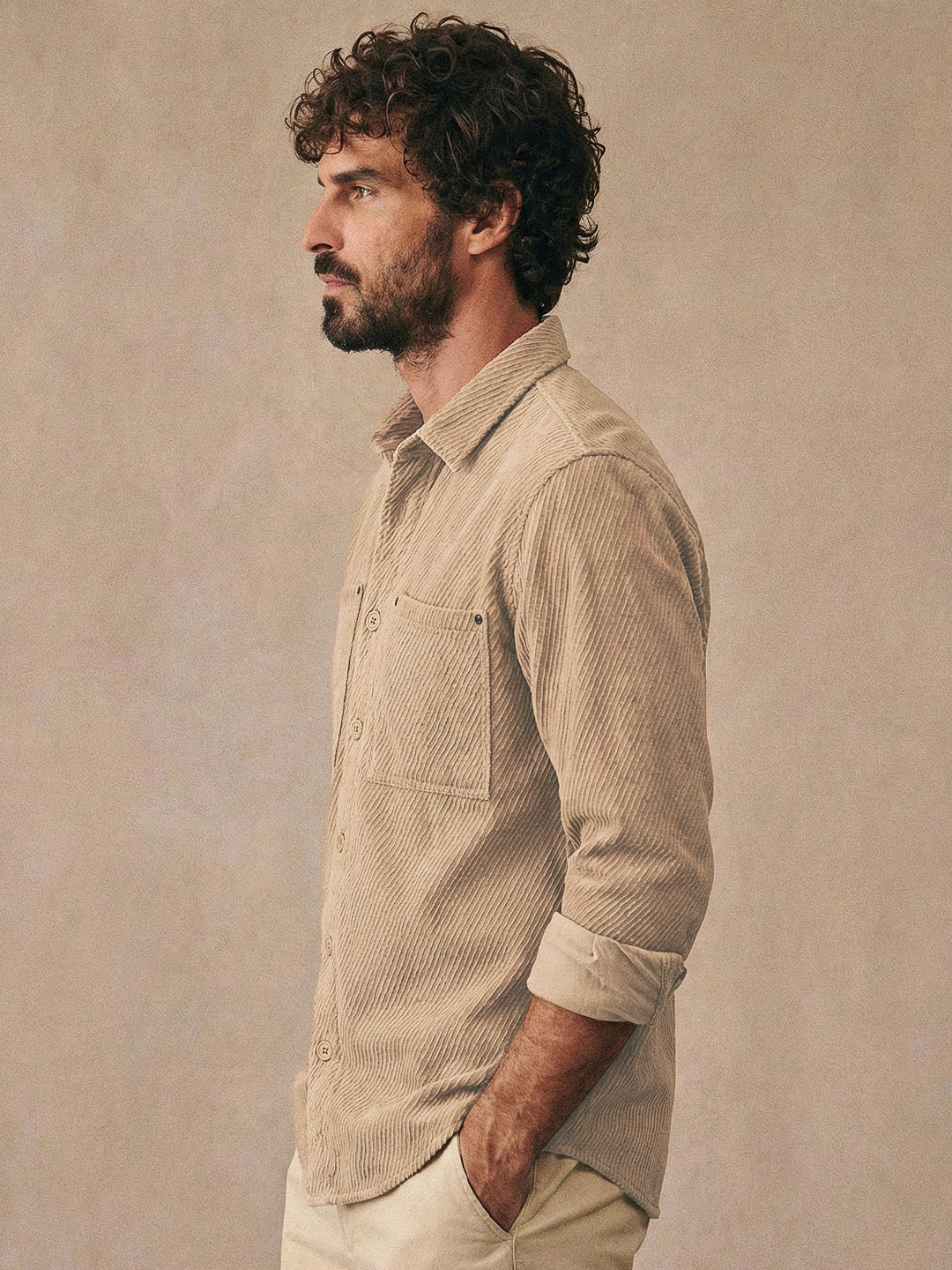 Ashridge Beige Full Sleeve Shirt