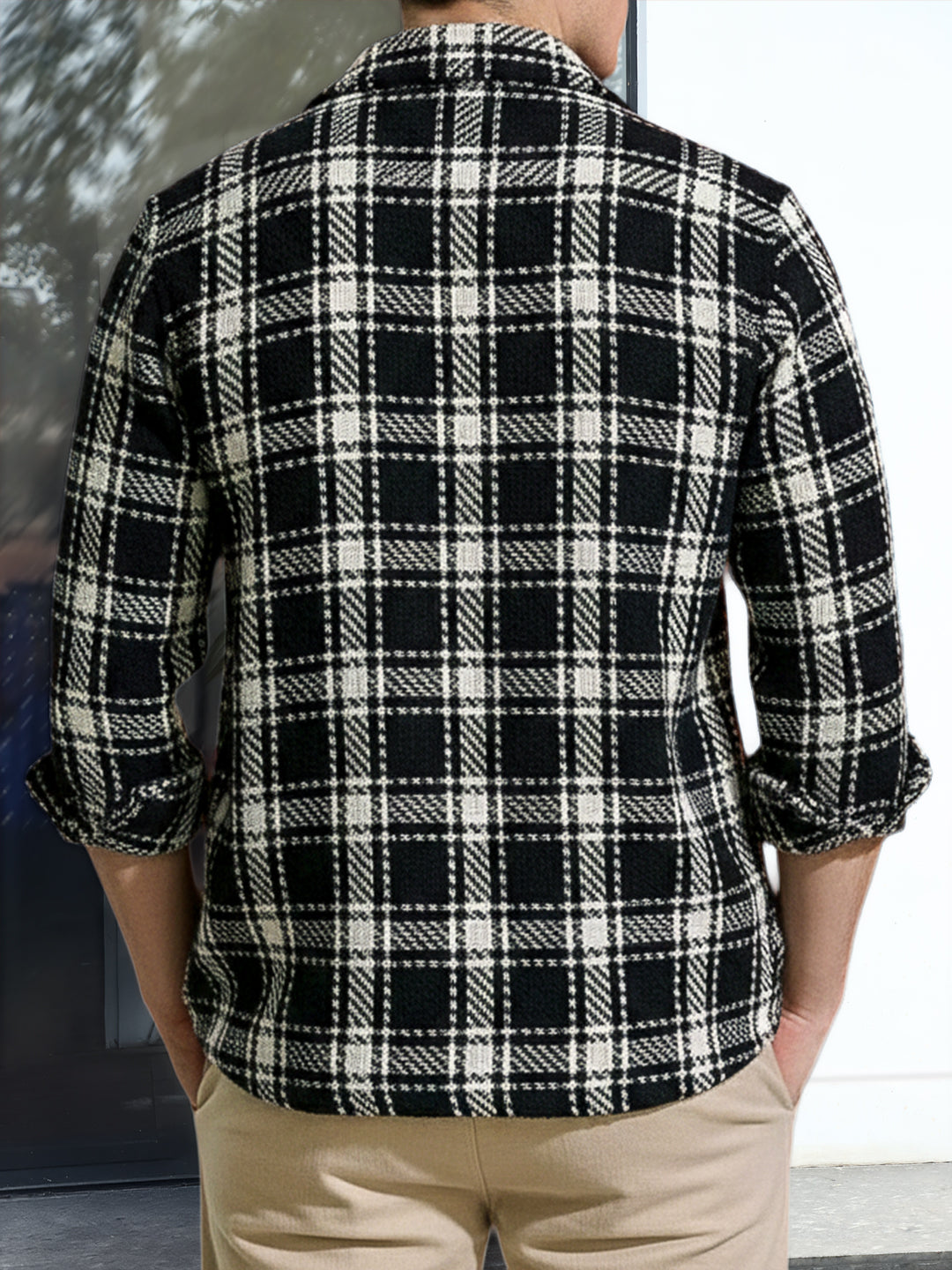 Monochrome Black Check Shacket