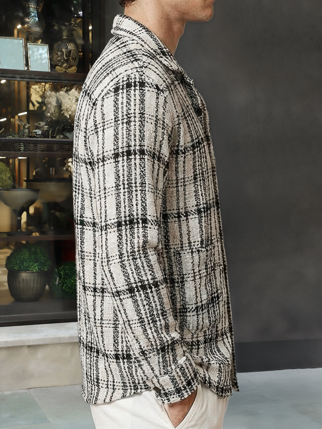 Dockside White Check Shacket