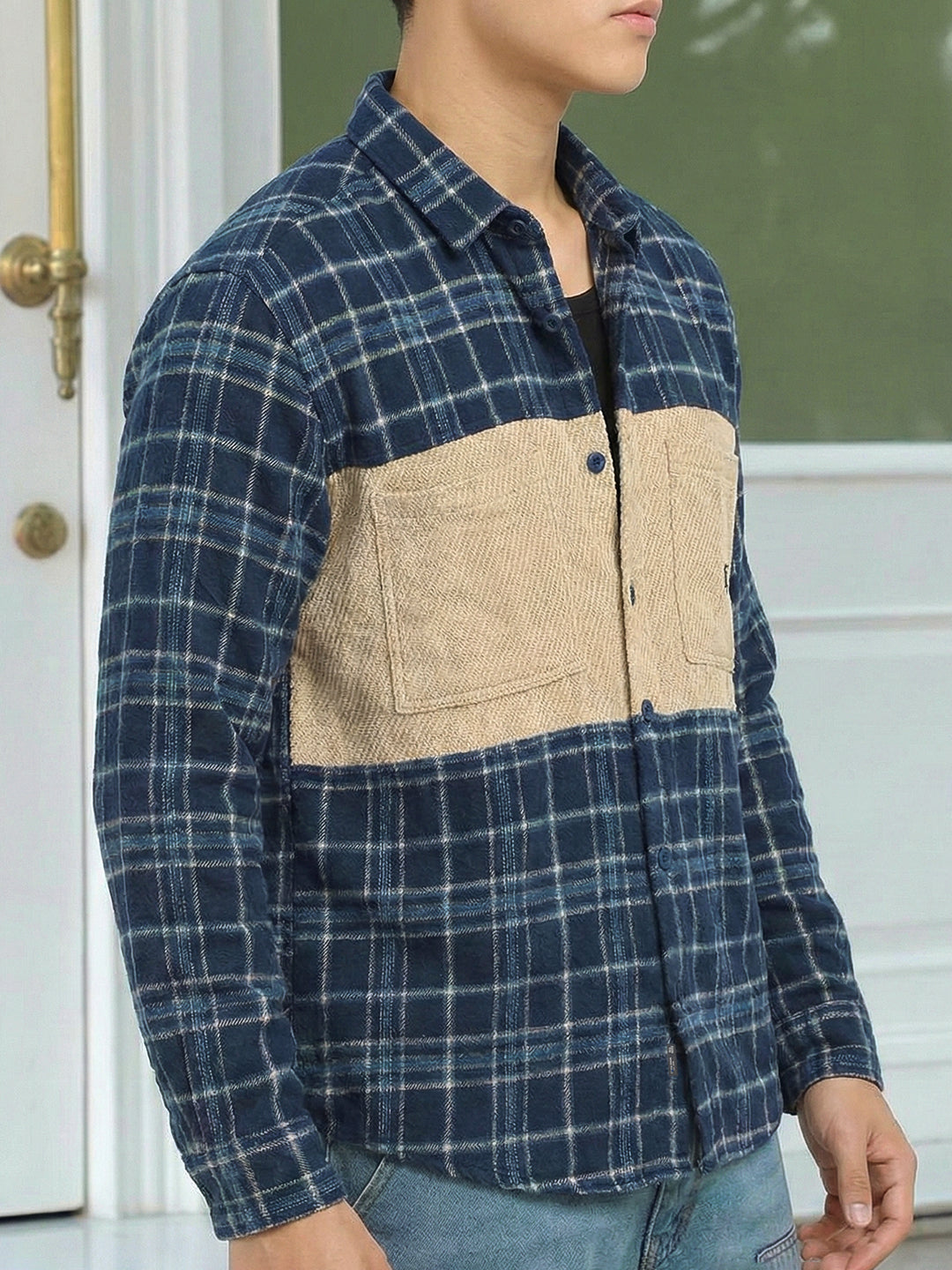 Thunderbird Oxford Blue Check Full Sleeve Shirt