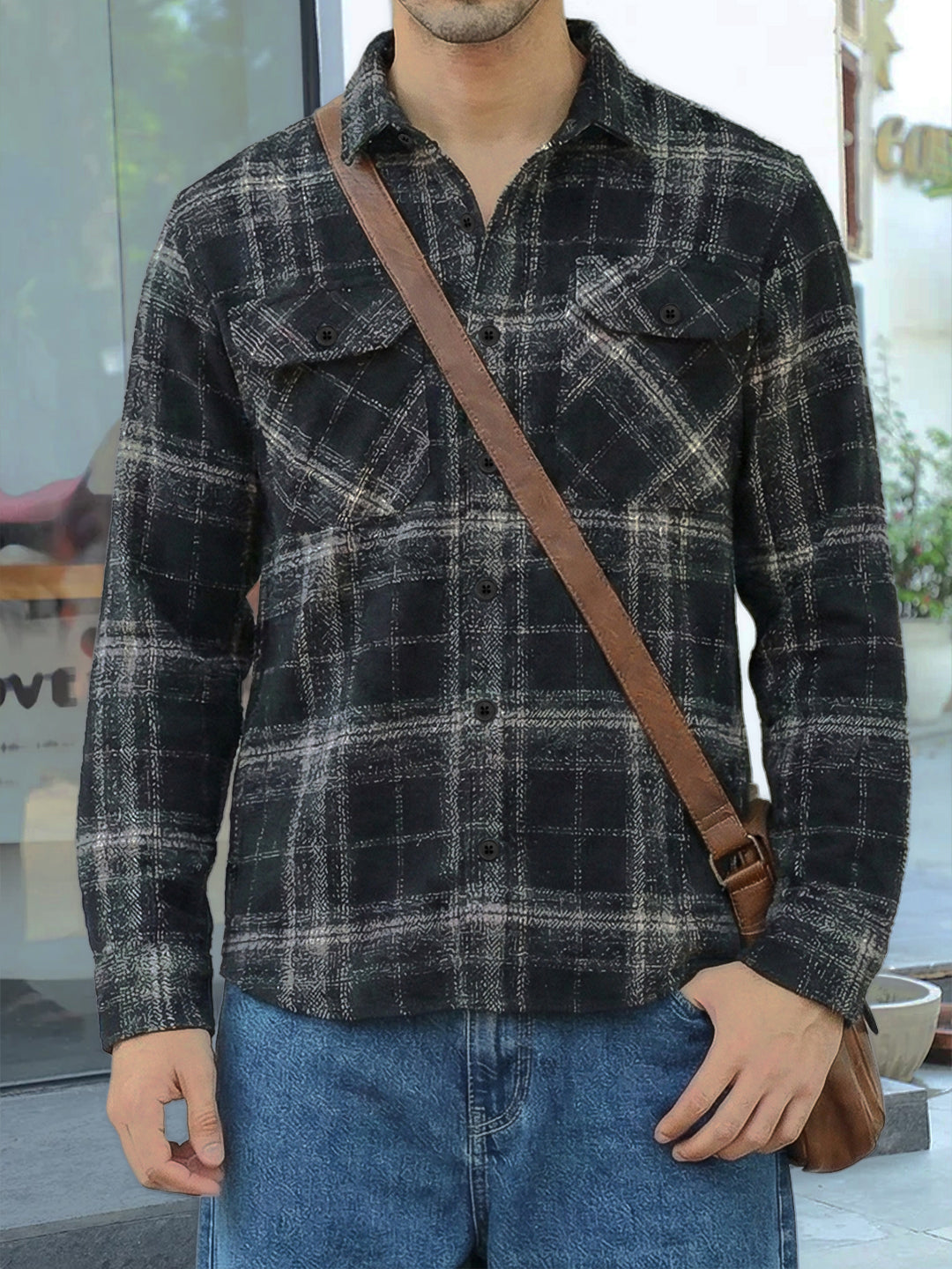 Daytona Black Check Full Sleeve Shirt