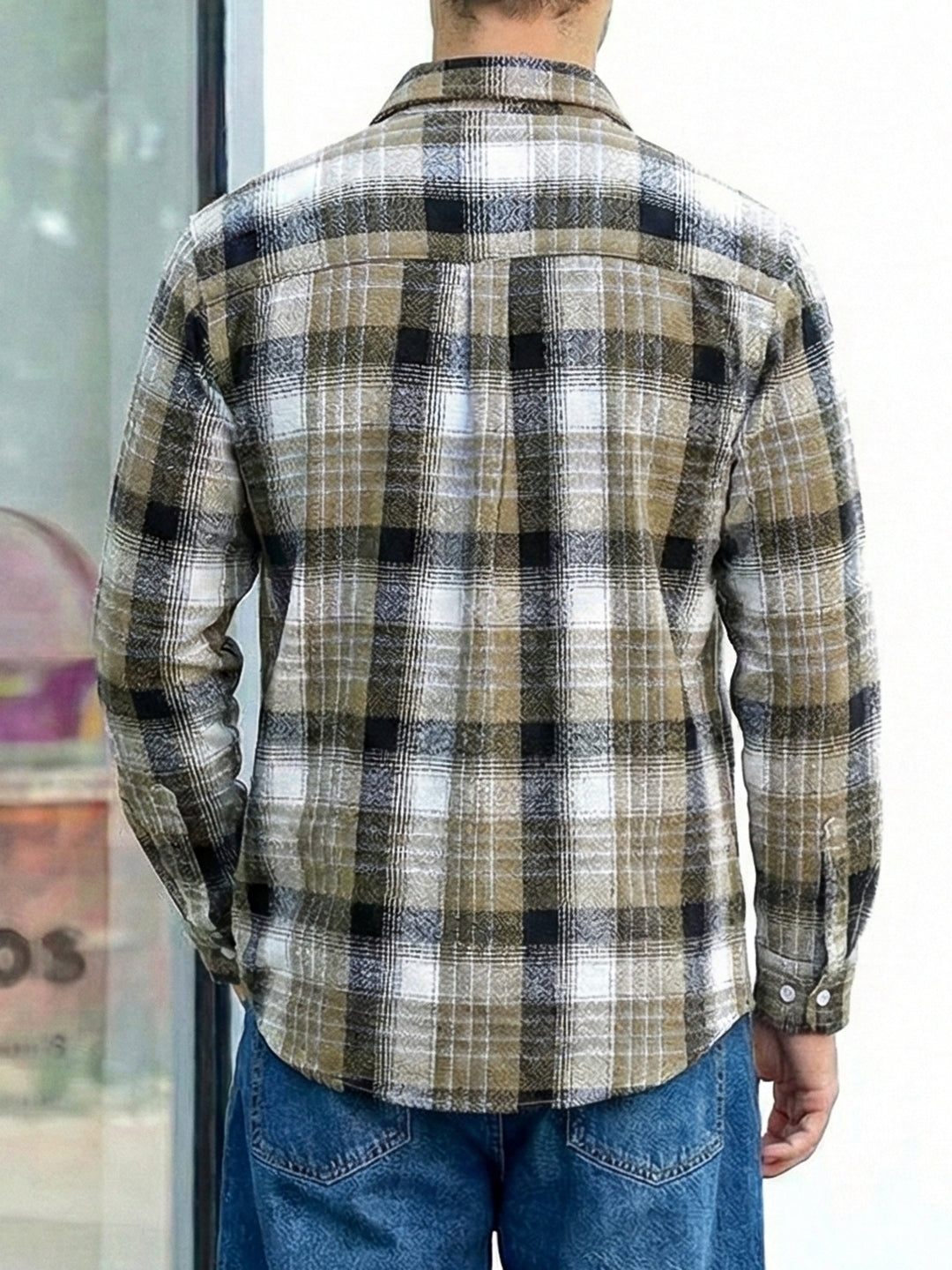 Fabric Theory Dried Moss Check Full Sleeve Shirt