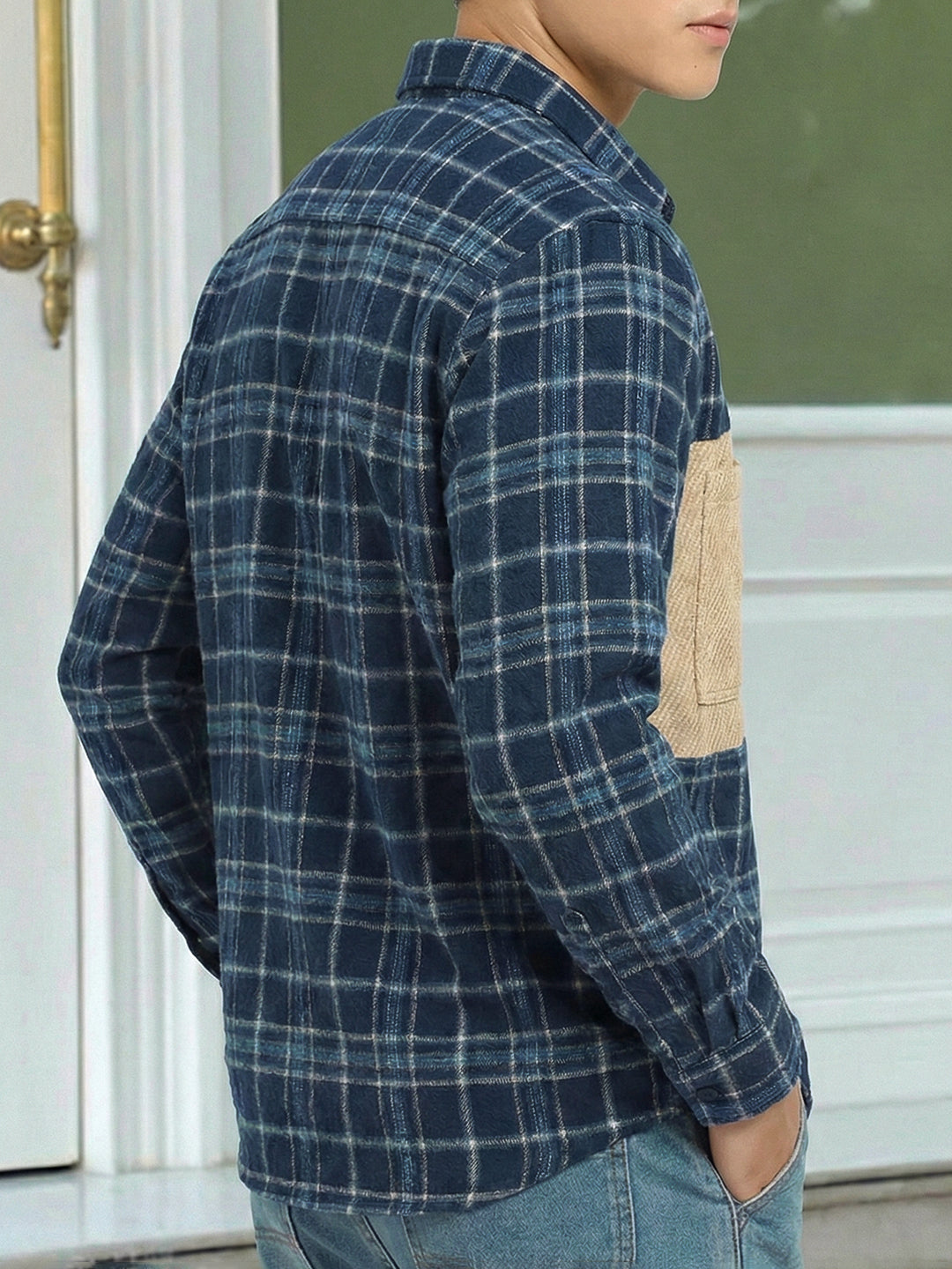 Thunderbird Oxford Blue Check Full Sleeve Shirt