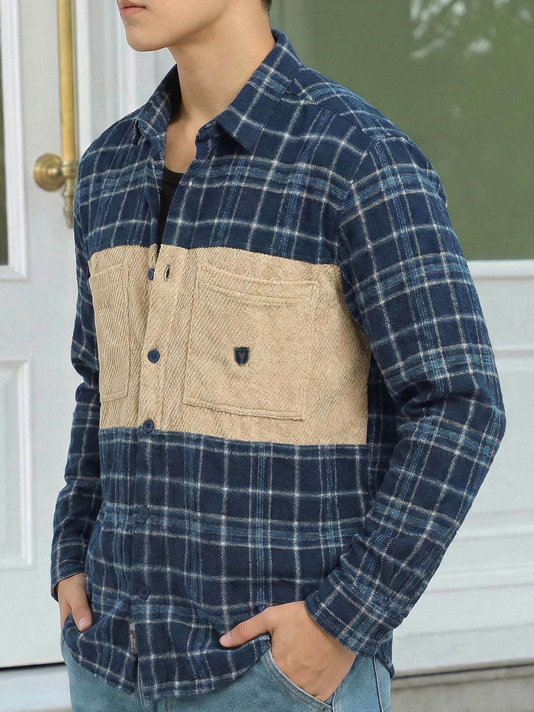 Thunderbird Oxford Blue Check Full Sleeve Shirt