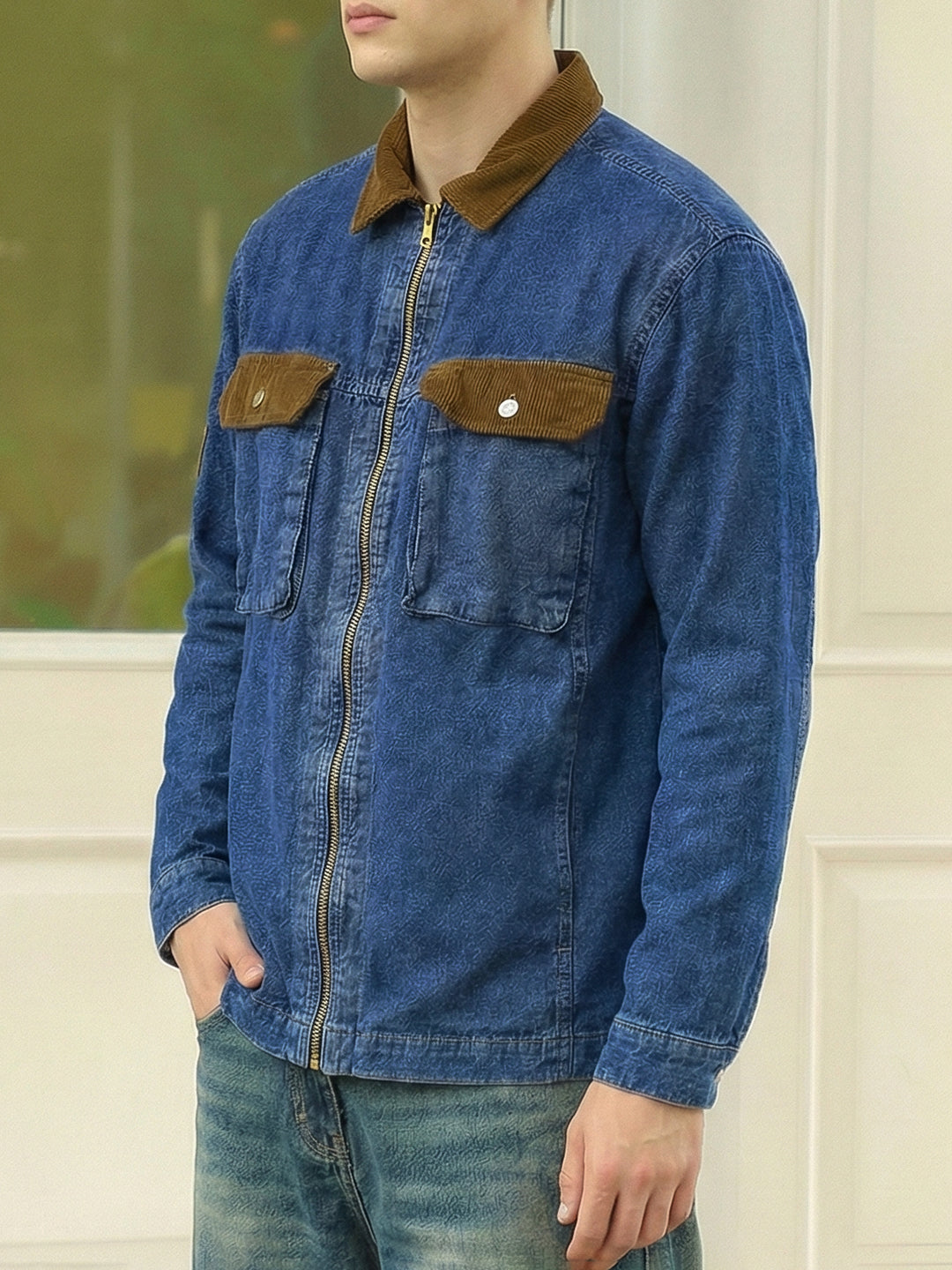 Mono Theory Trypan Blue Denim Shirt