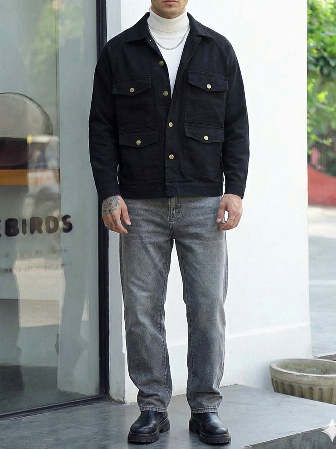 Prime Sculpt Black 4 Pocket Denim Jacket