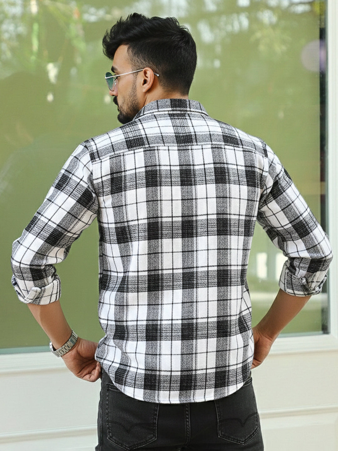Thunderbird Black Check Full Sleeve Shirt