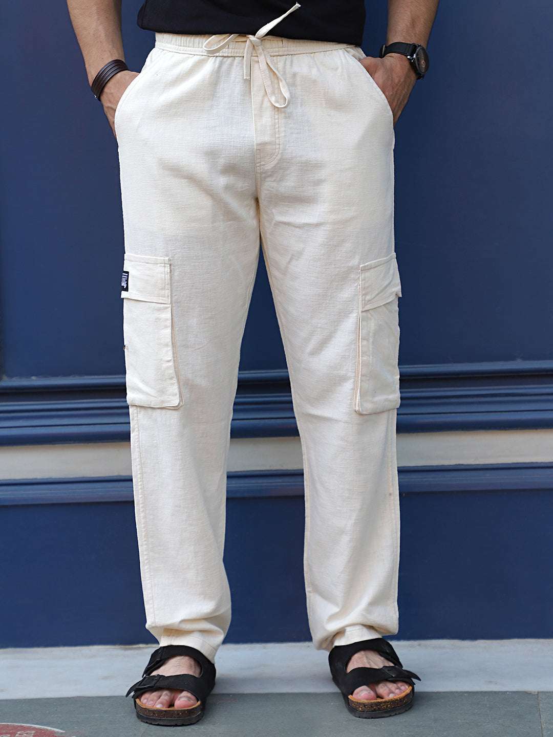Desert Light Beige Linen Cargo