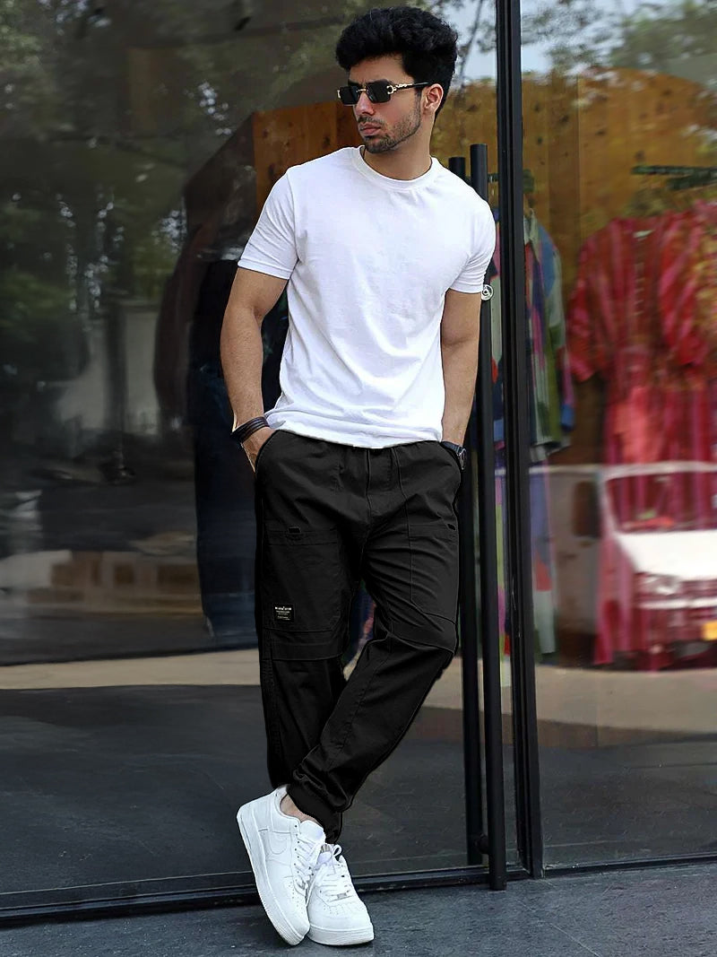 Torino Tough Black Cotton Cargo