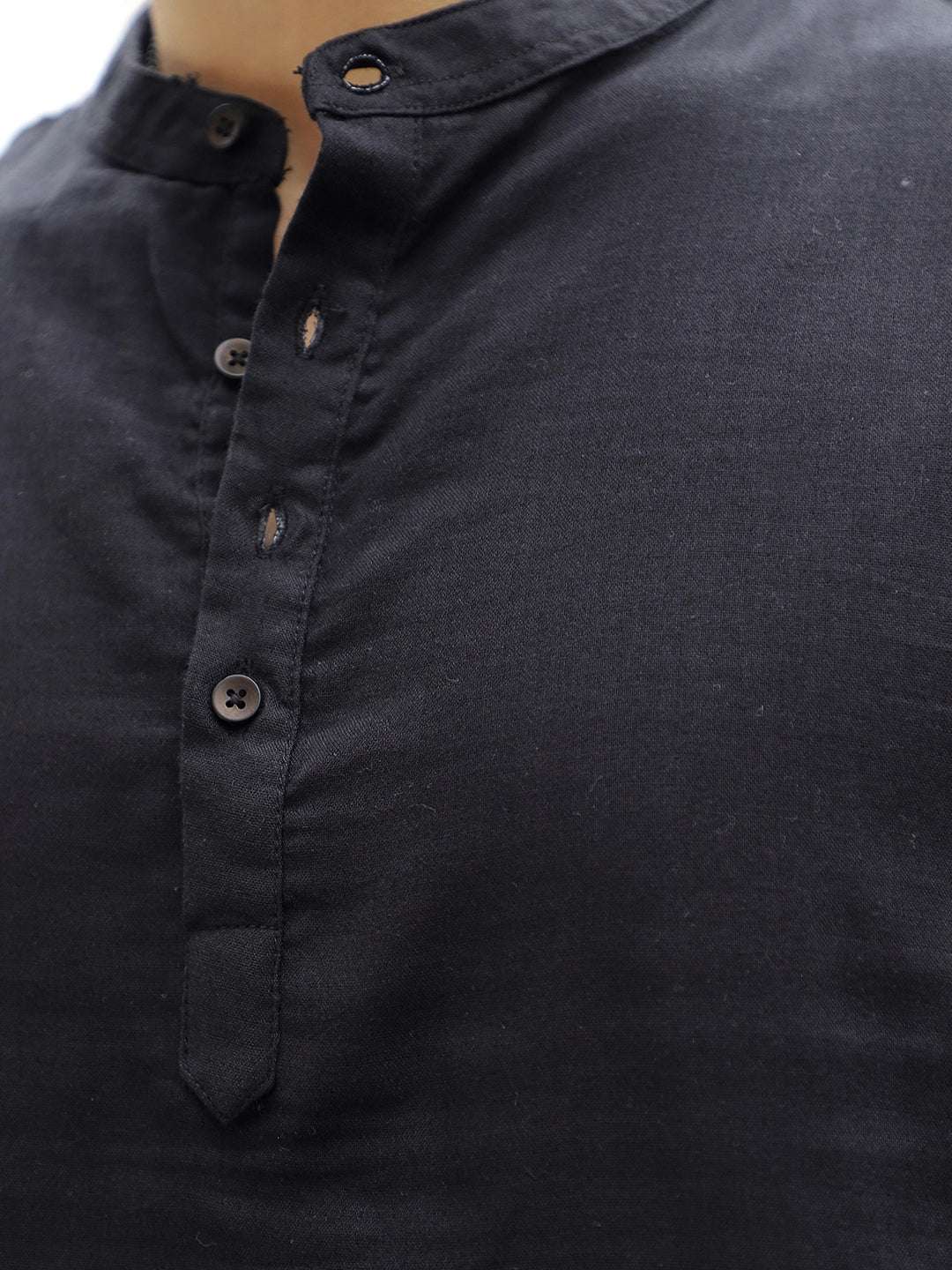 Fusion Drift Black Kurta