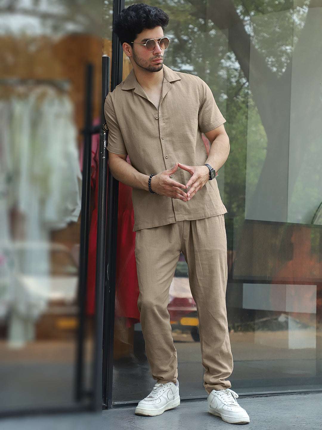 Men Brown Co-Ord Set