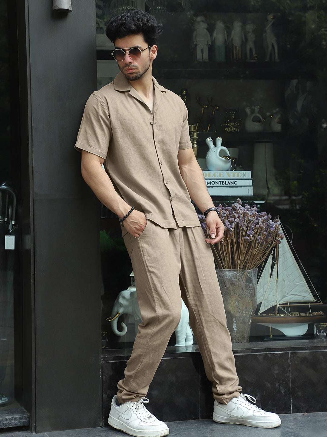 Men Brown Co-Ord Set